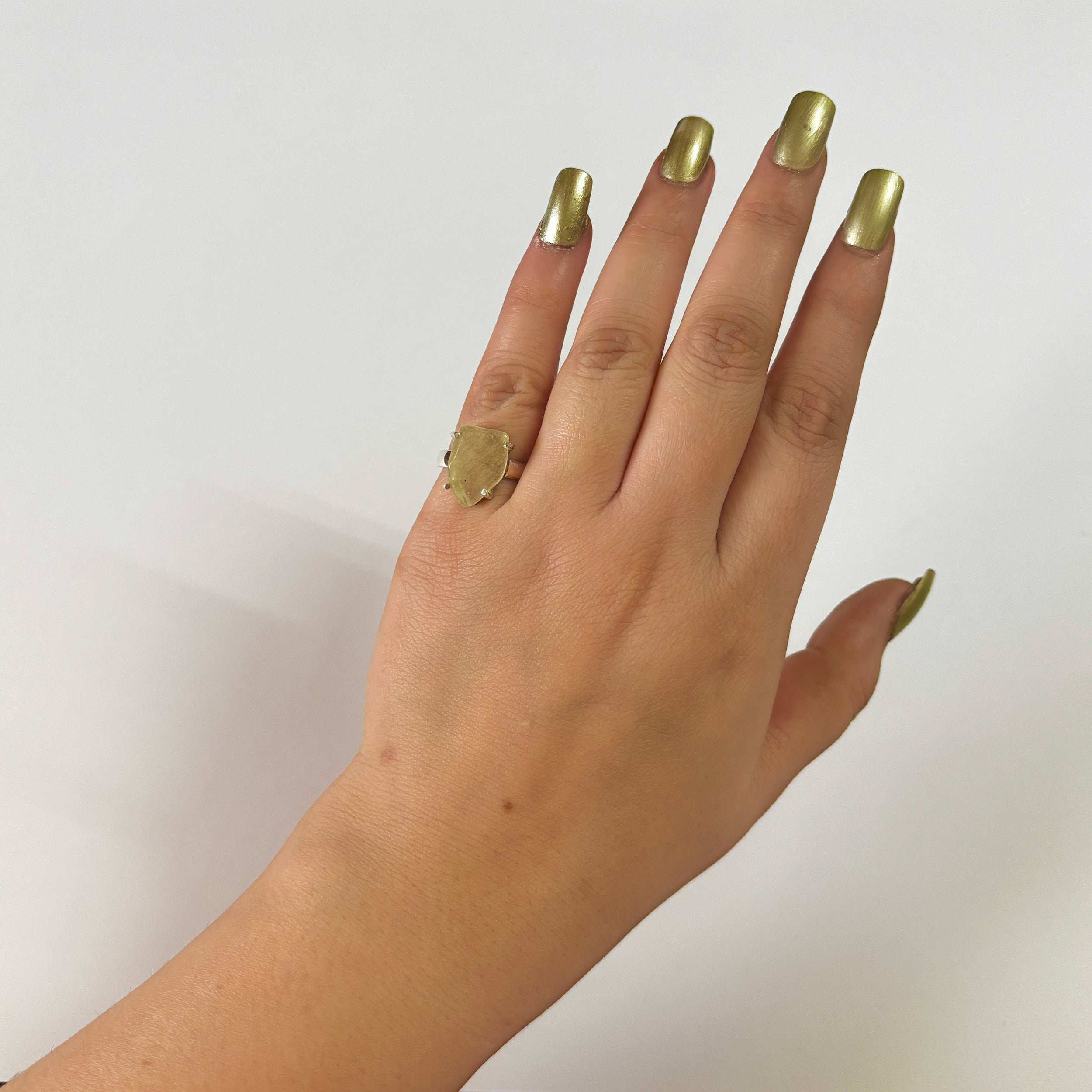 Libyan Desert Glass Ring-(LDG-2-26)