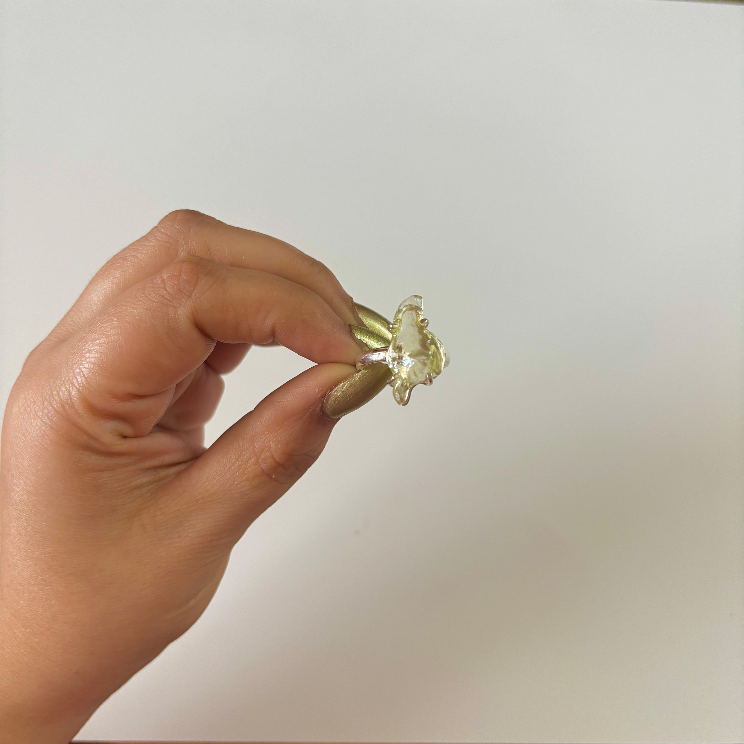 Libyan Desert Glass Ring-(LDG-2-27)
