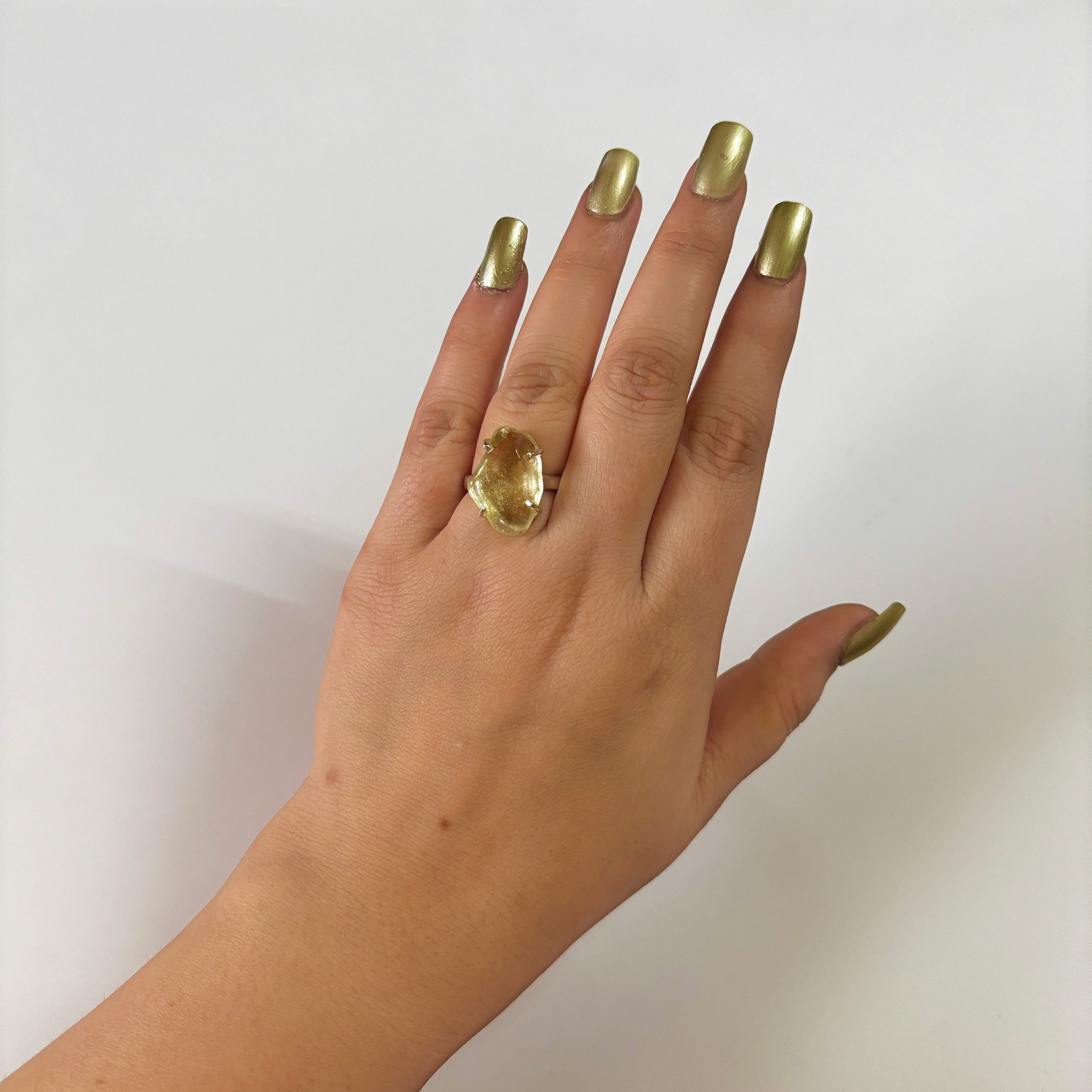 Libyan Desert Glass Ring-(LDG-2-28)