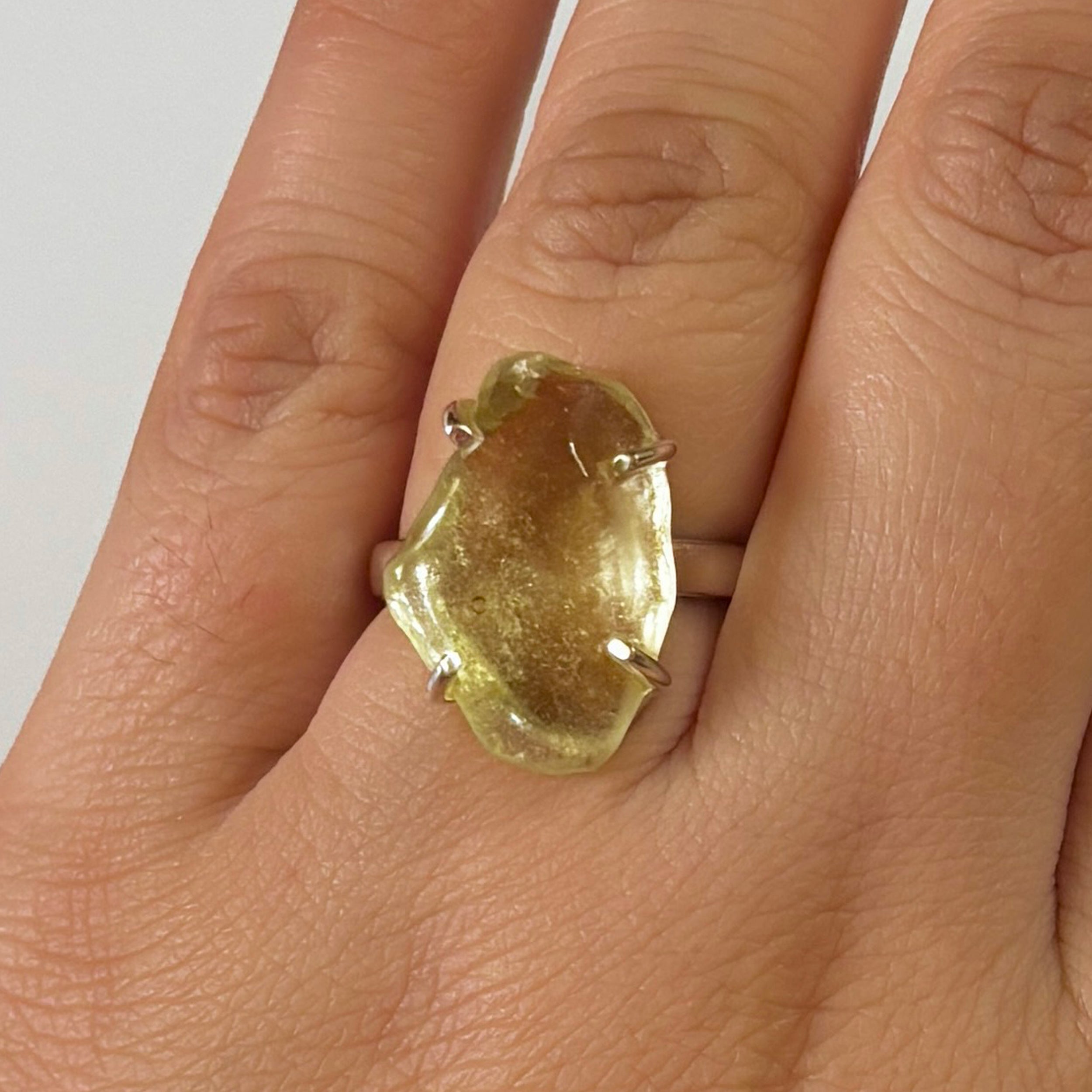 Libyan Desert Glass Ring-(LDG-2-28)