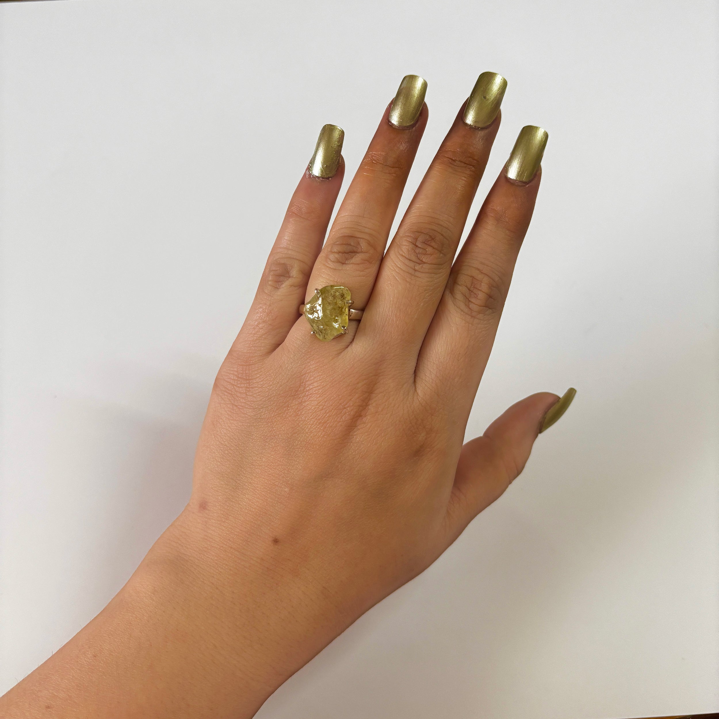 Libyan Desert Glass Ring-(LDG-2-29)