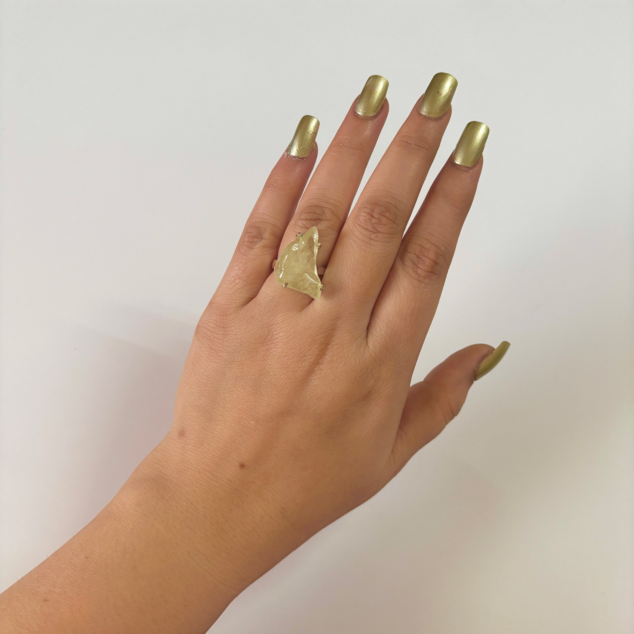Libyan Desert Glass Ring-(LDG-2-3)