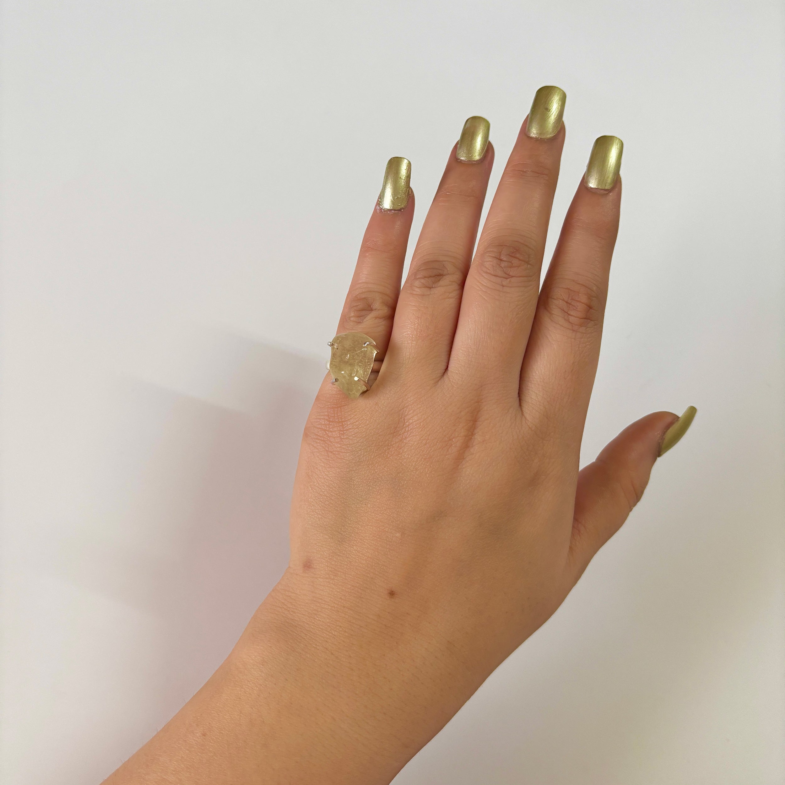 Libyan Desert Glass Ring-(LDG-2-30)