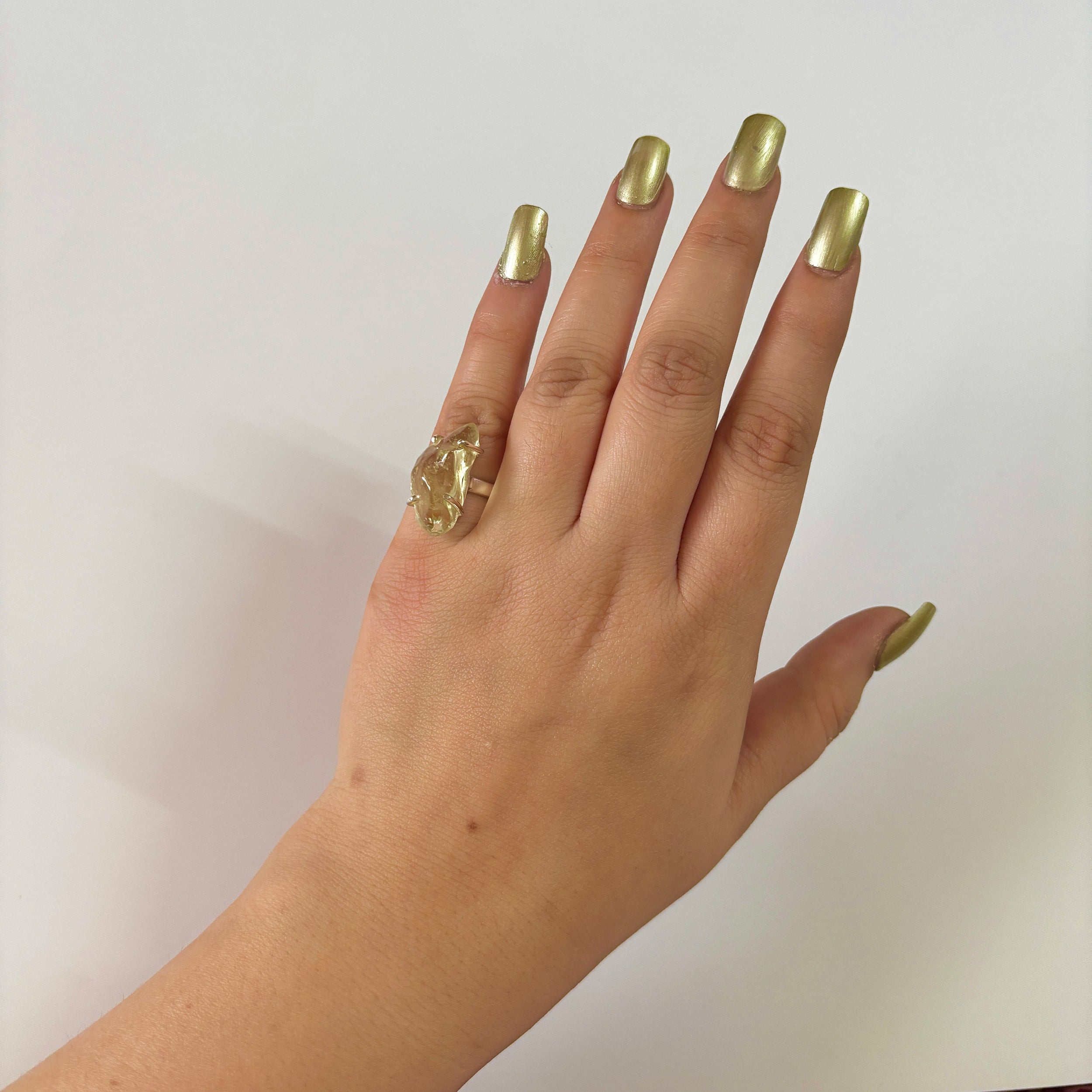 Libyan Desert Glass Ring-(LDG-2-32)