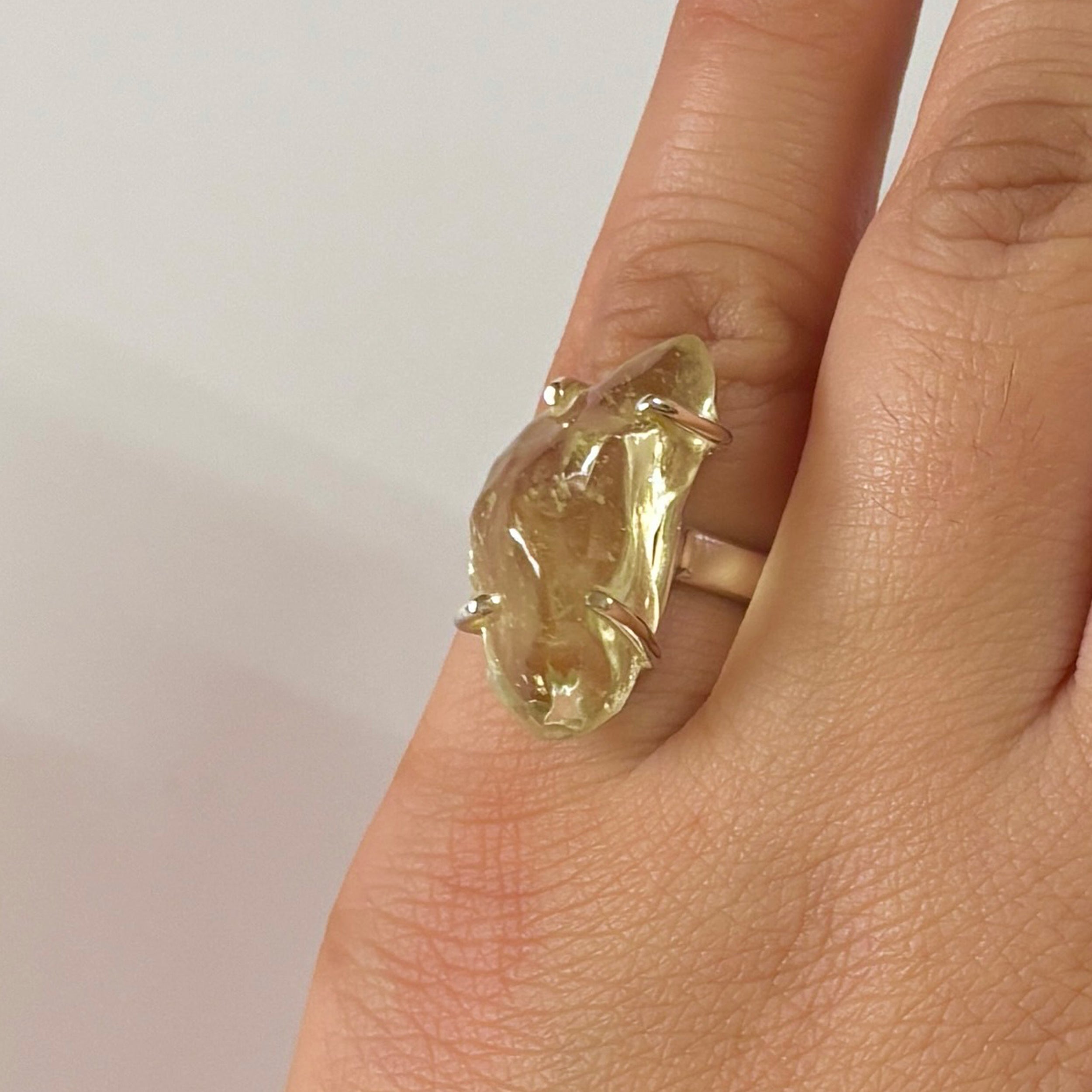 Libyan Desert Glass Ring-(LDG-2-32)