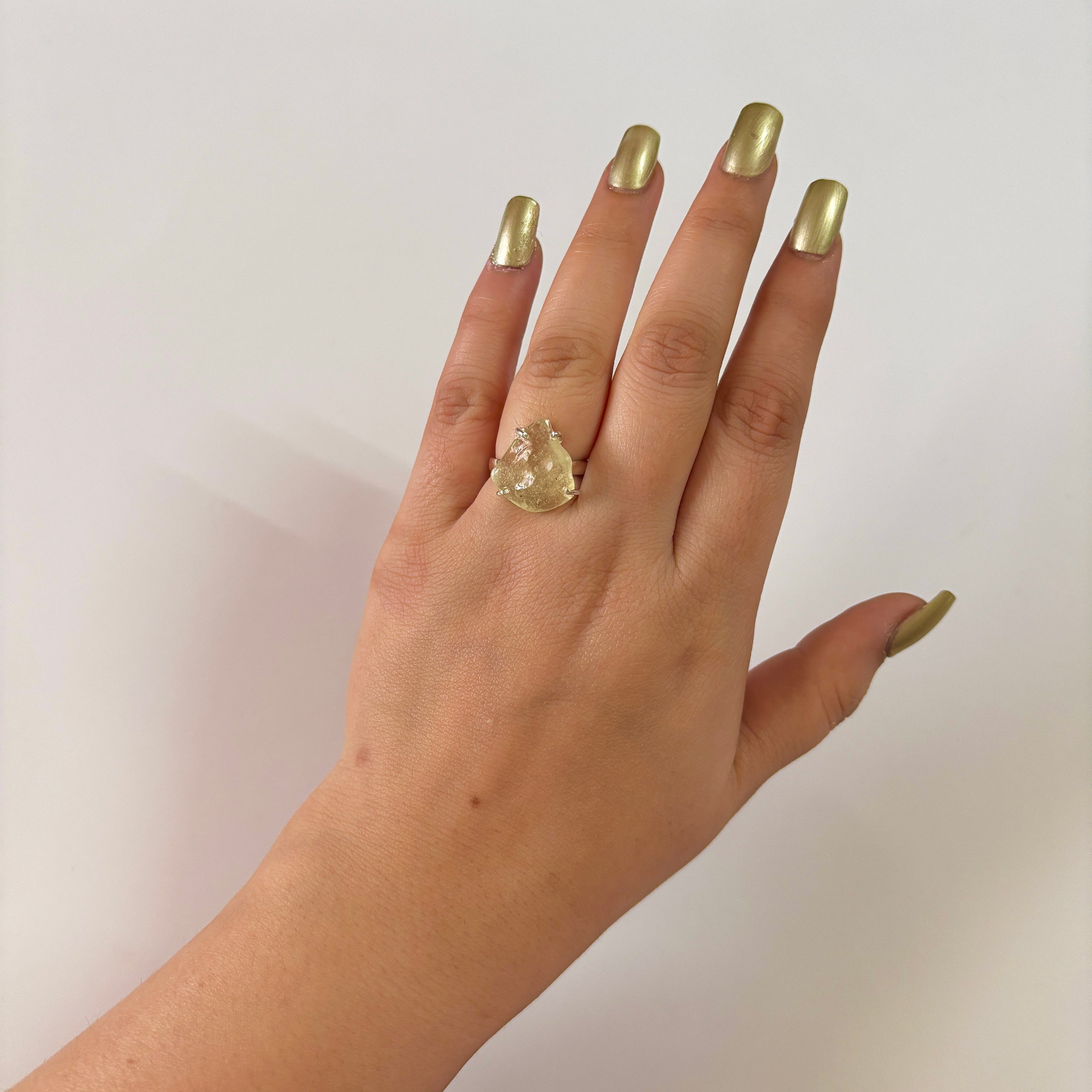 Libyan Desert Glass Ring-(LDG-2-33)