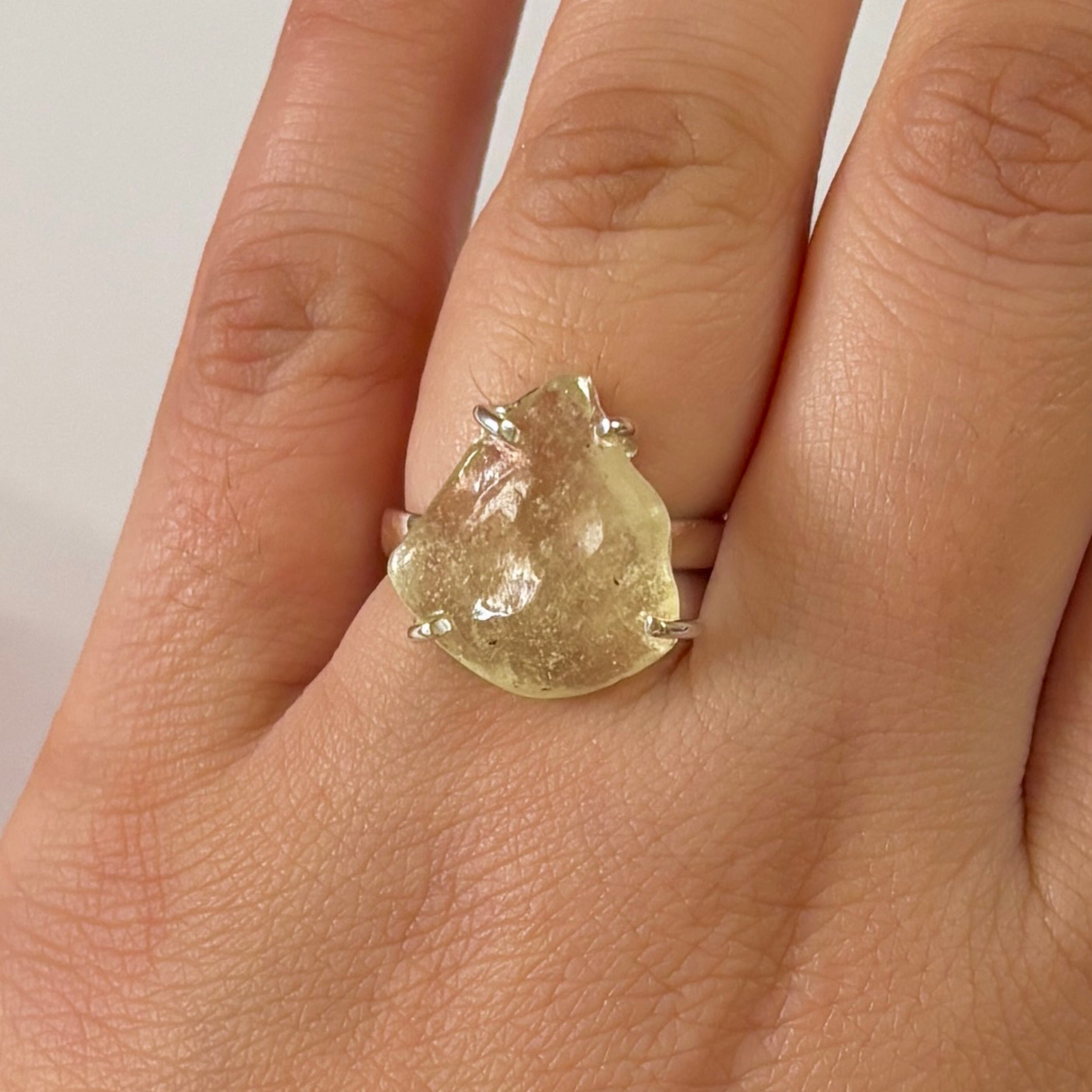 Libyan Desert Glass Ring-(LDG-2-33)
