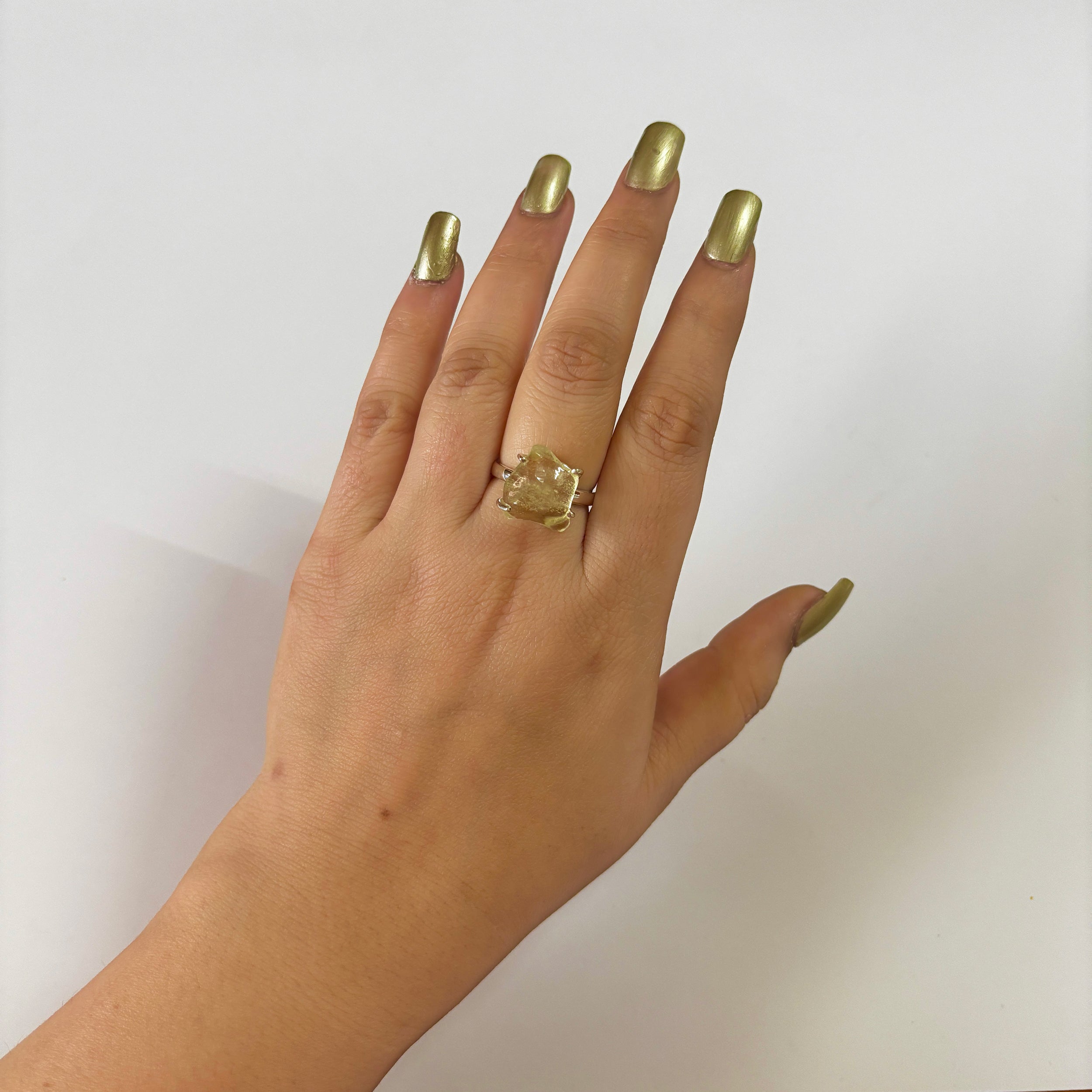 Libyan Desert Glass Ring-(LDG-2-34)