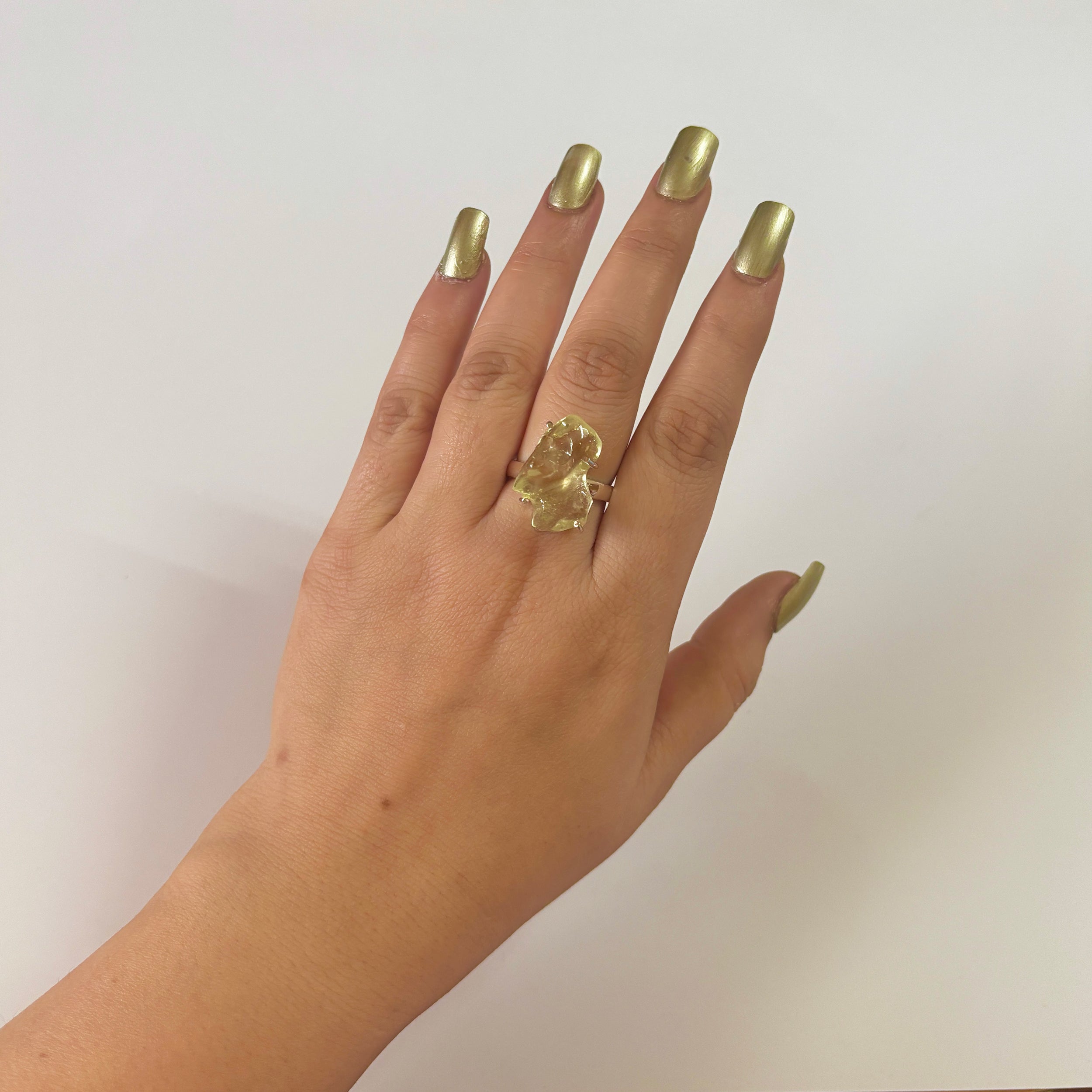 Libyan Desert Glass Ring-(LDG-2-35)