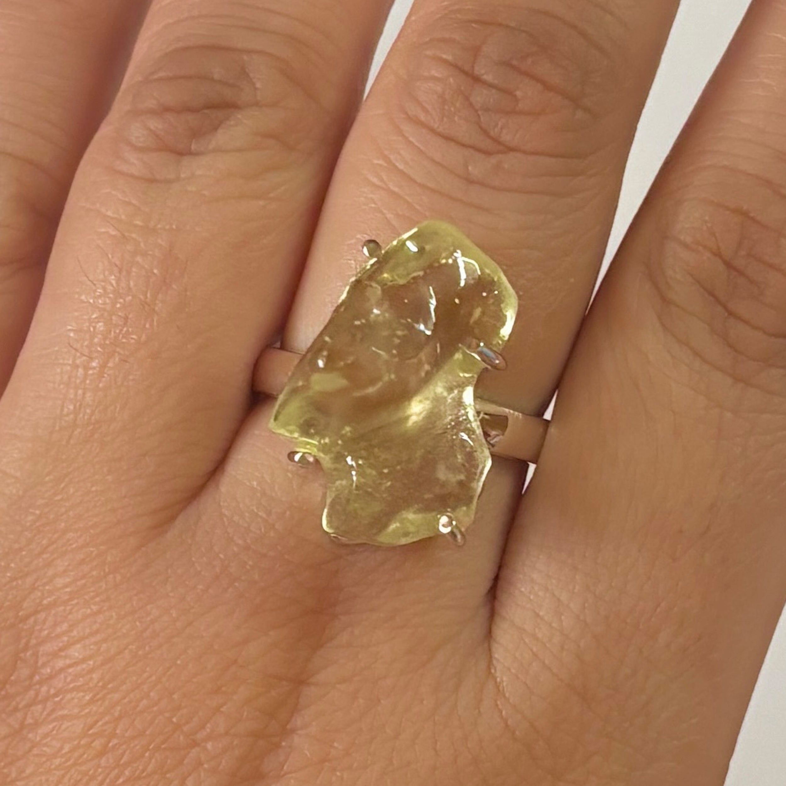 Libyan Desert Glass Ring-(LDG-2-35)