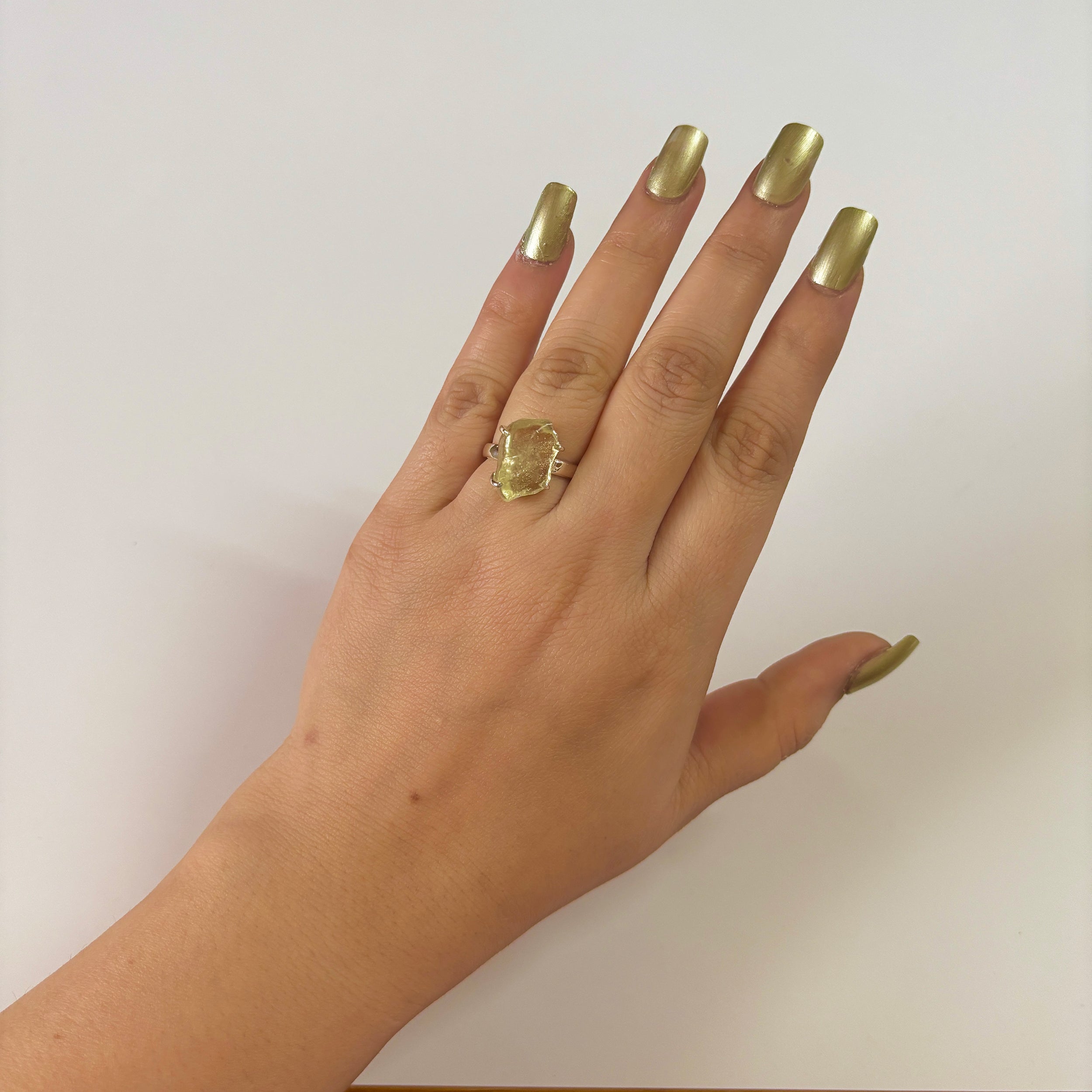 Libyan Desert Glass Ring-(LDG-2-36)