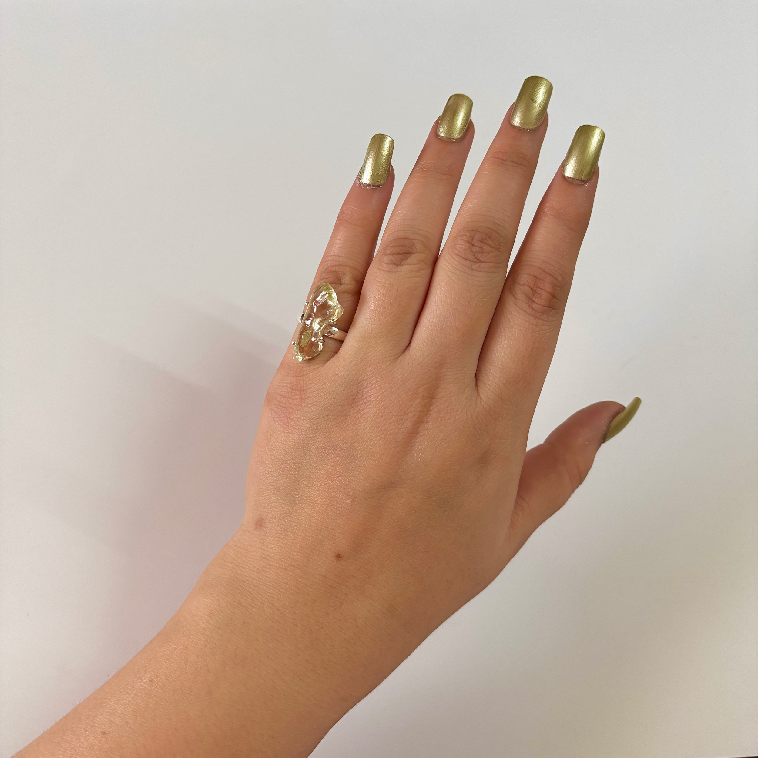 Libyan Desert Glass Ring-(LDG-2-37)
