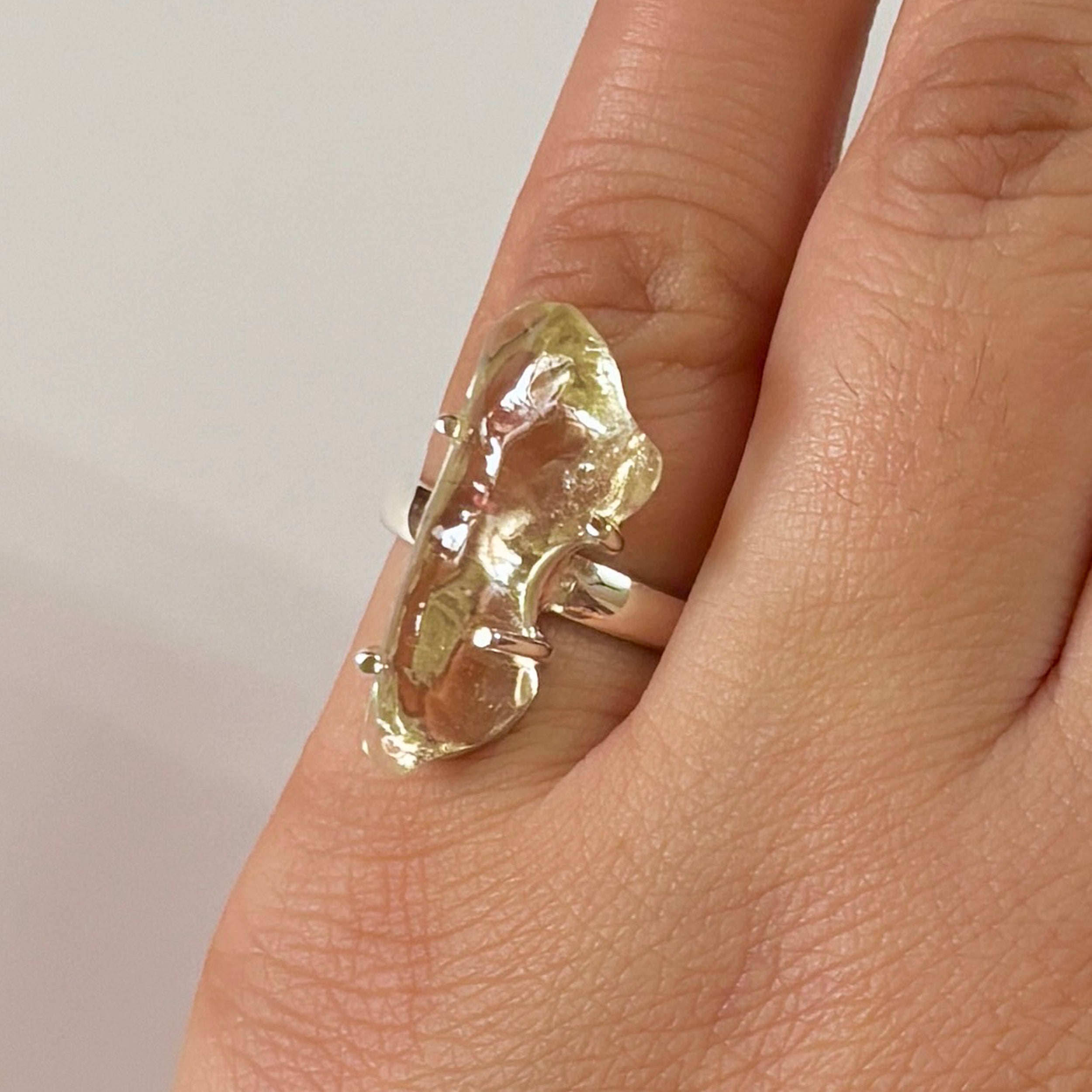 Libyan Desert Glass Ring-(LDG-2-37)