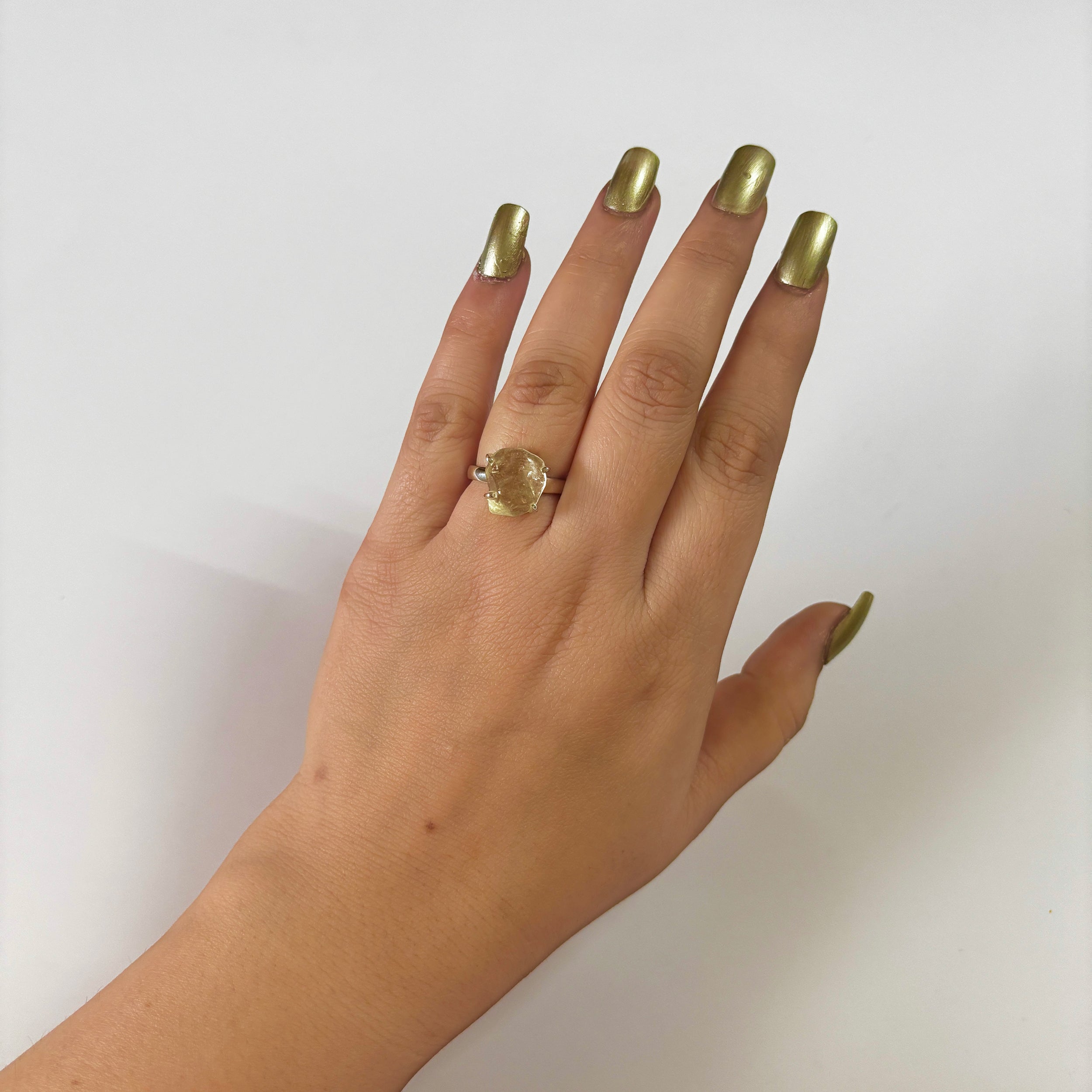 Libyan Desert Glass Ring-(LDG-2-38)