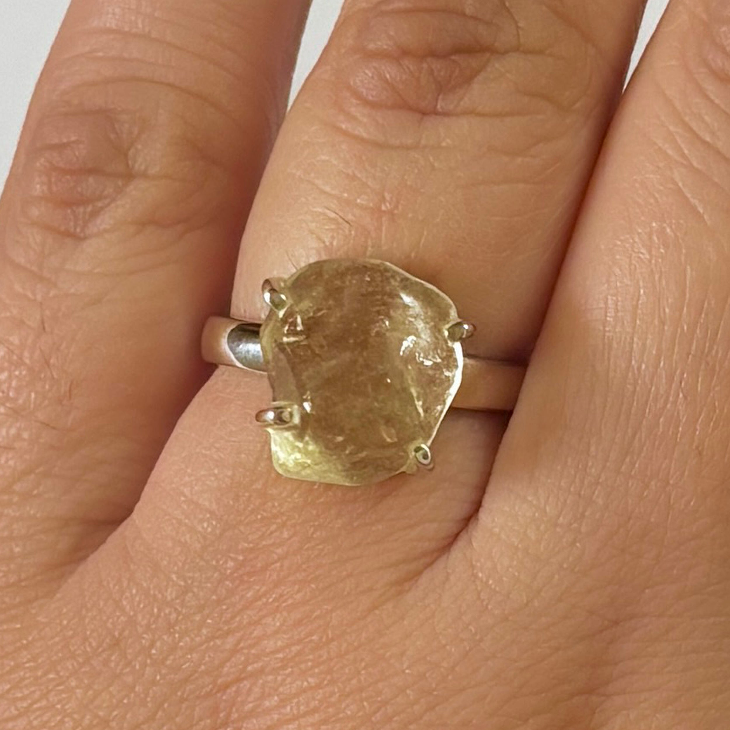 Libyan Desert Glass Ring-(LDG-2-38)
