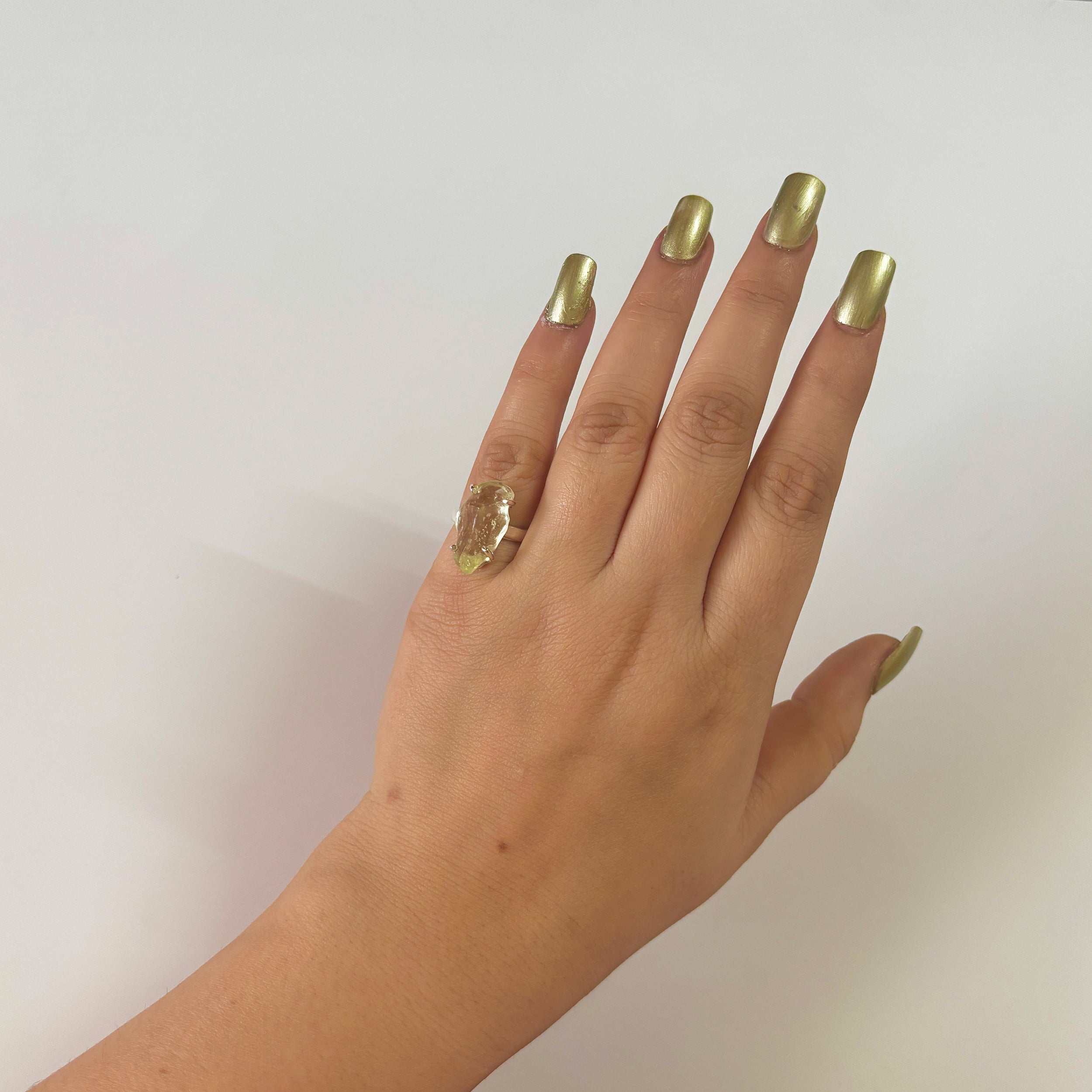 Libyan Desert Glass Ring-(LDG-2-39)