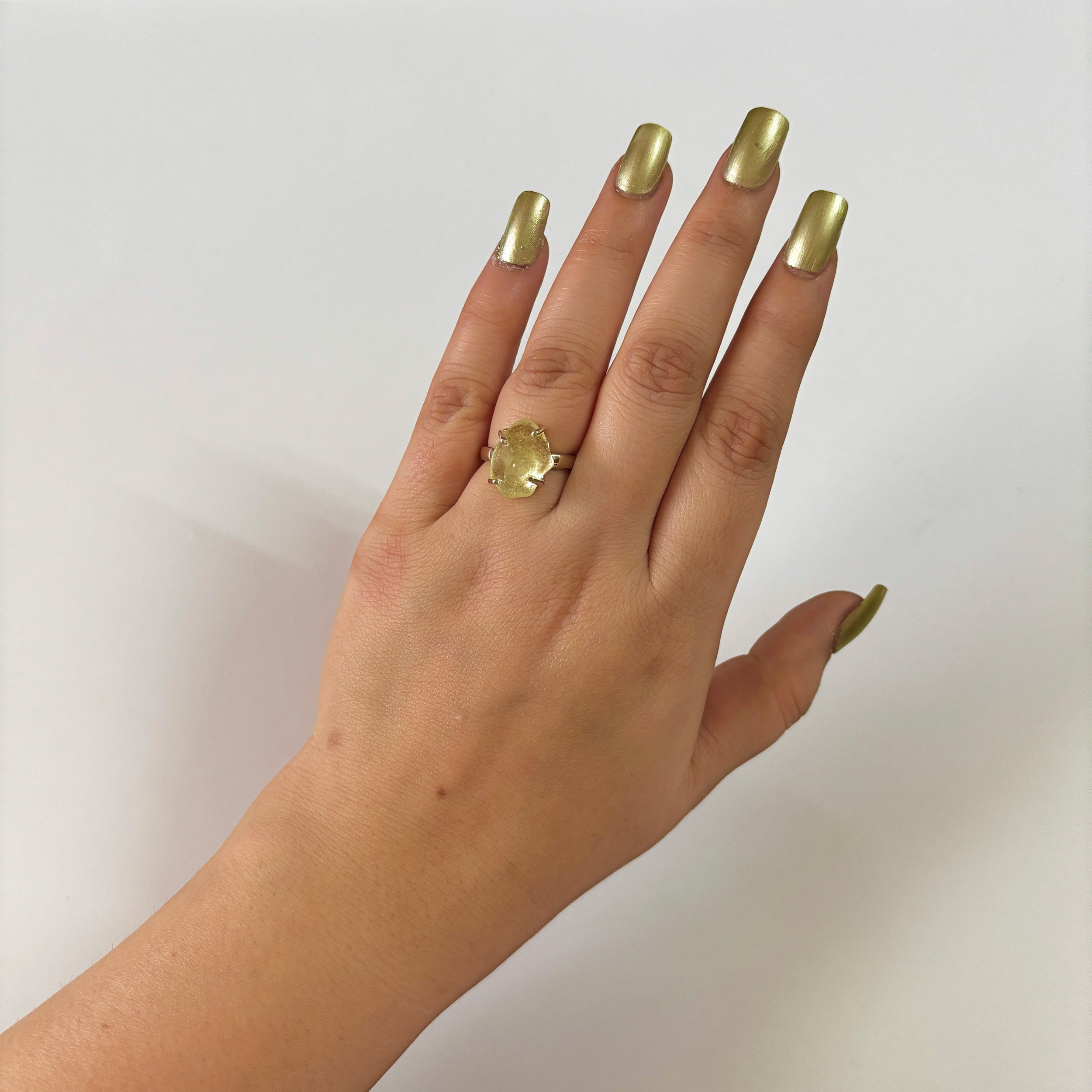 Libyan Desert Glass Ring-(LDG-2-4)