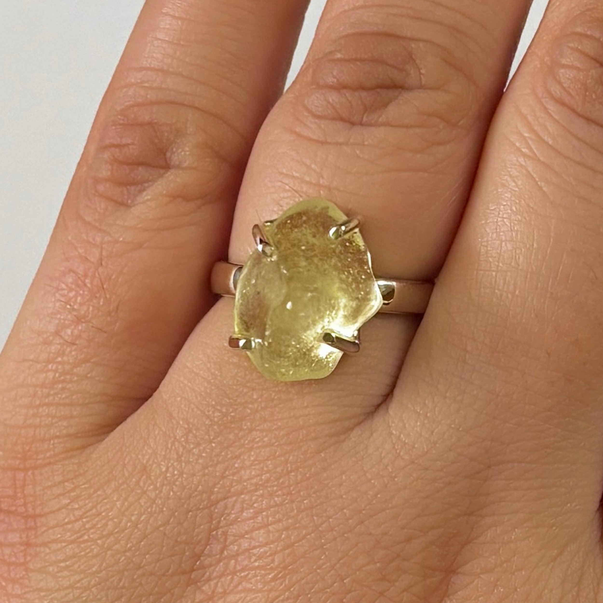 Libyan Desert Glass Ring-(LDG-2-4)