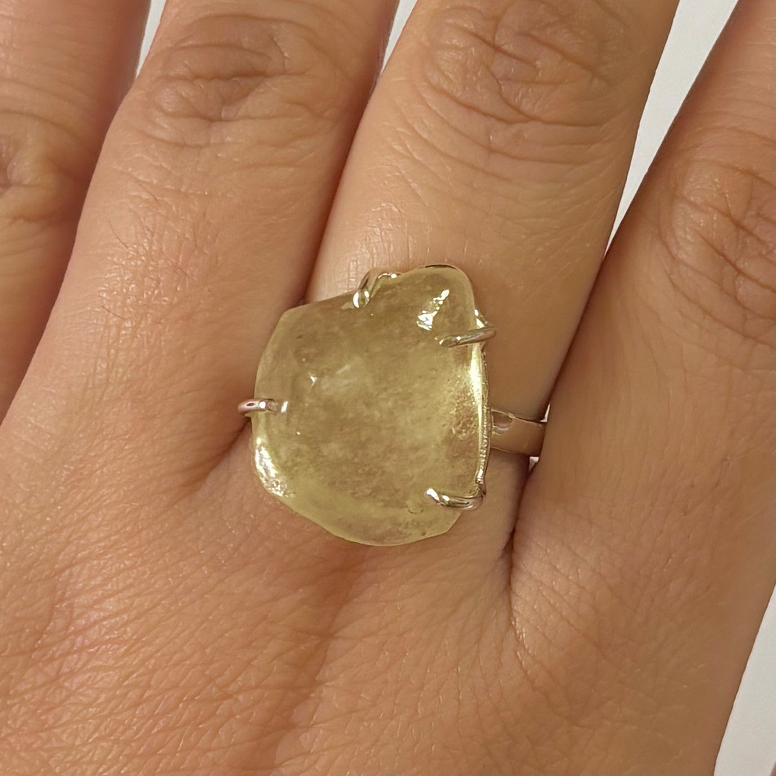 Libyan Desert Glass Ring-(LDG-2-40)