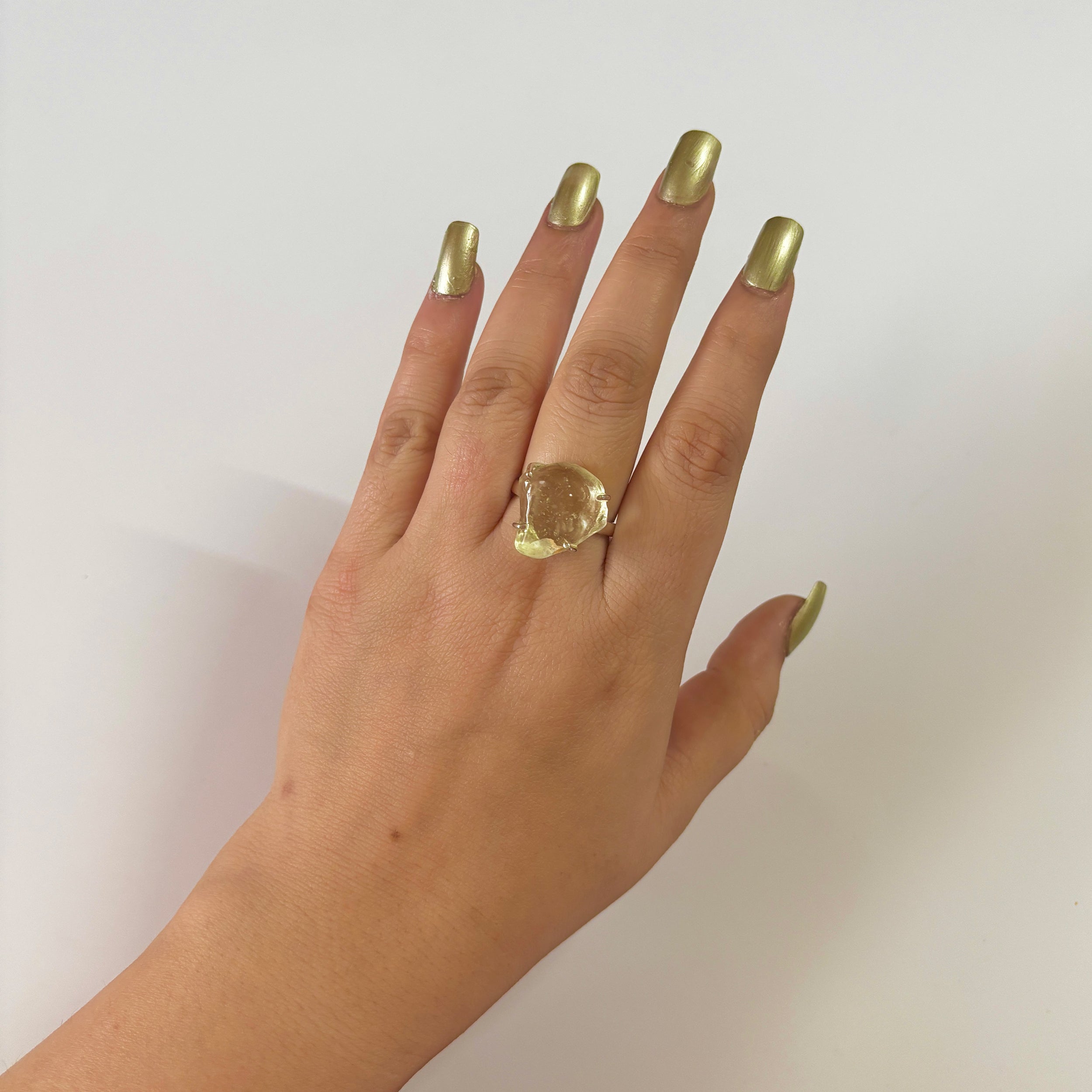 Libyan Desert Glass Ring-(LDG-2-41)