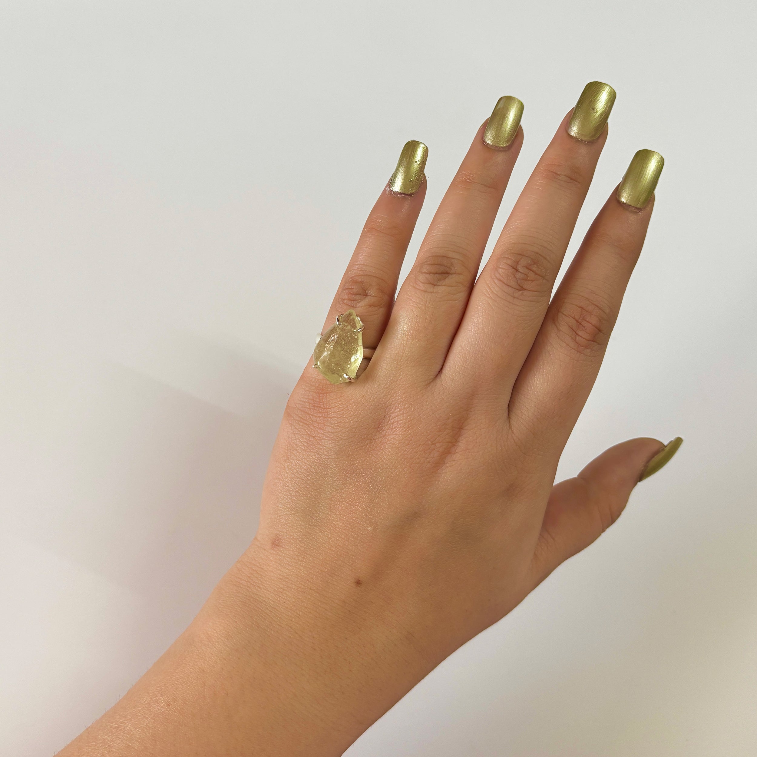 Libyan Desert Glass Ring-(LDG-2-42)