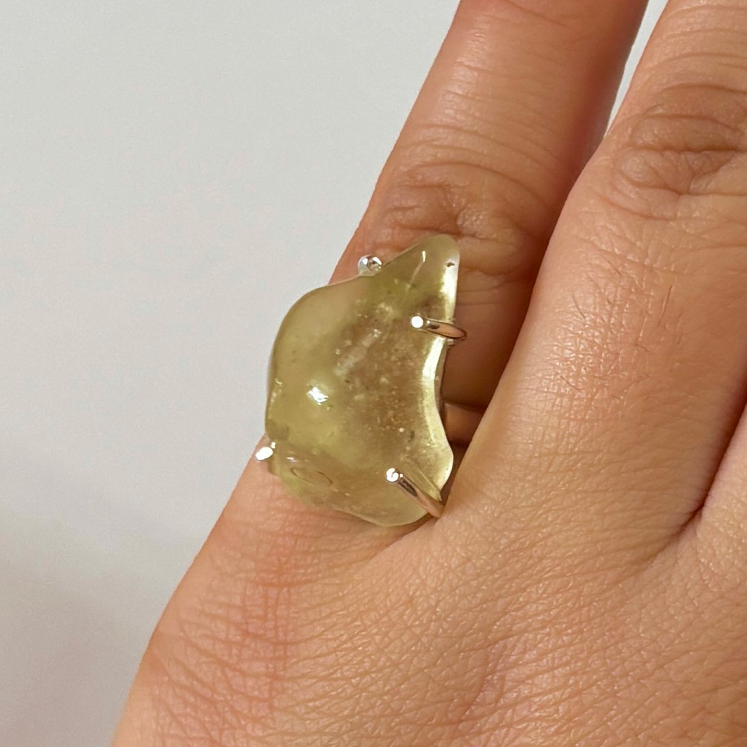 Libyan Desert Glass Ring-(LDG-2-44)