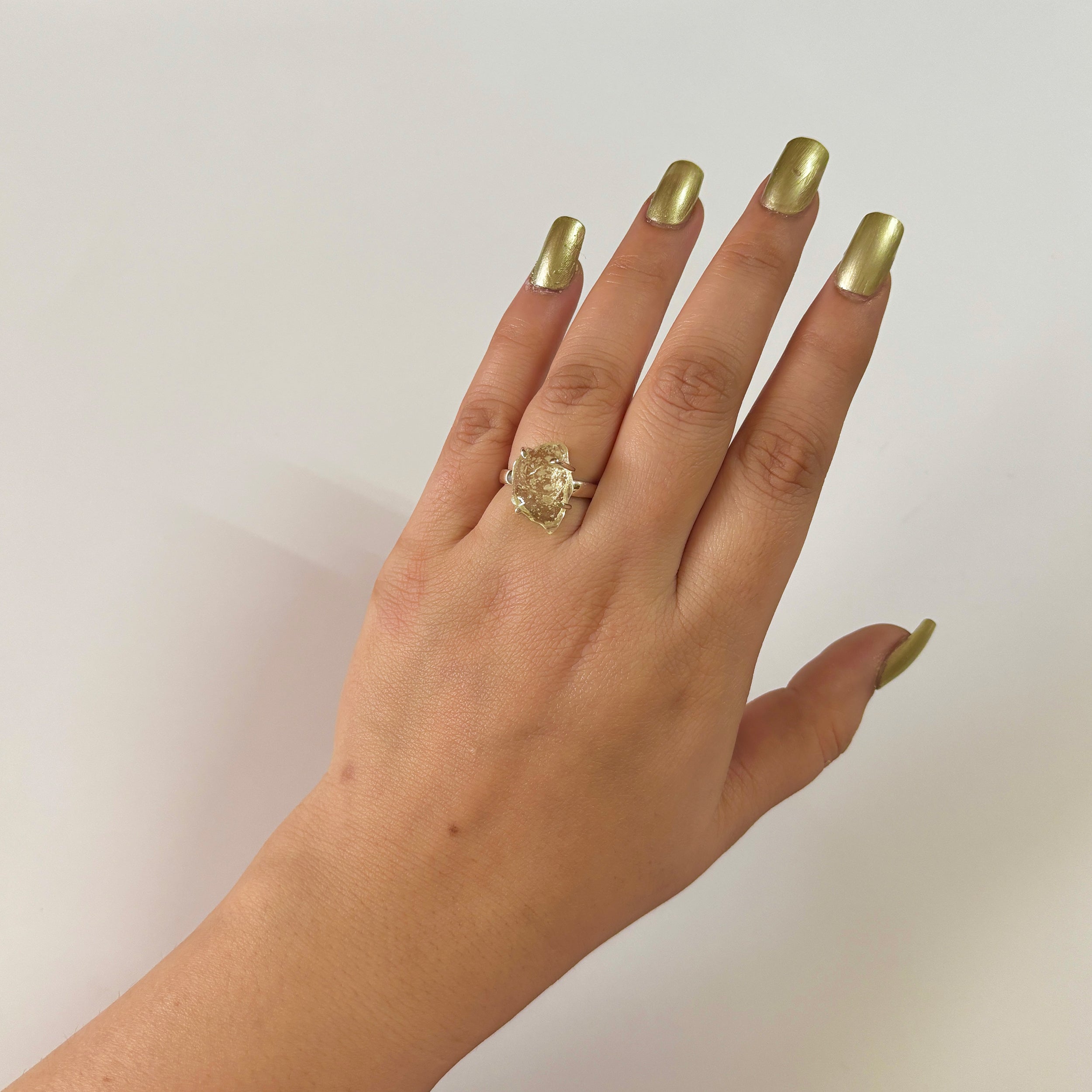 Libyan Desert Glass Ring-(LDG-2-45)