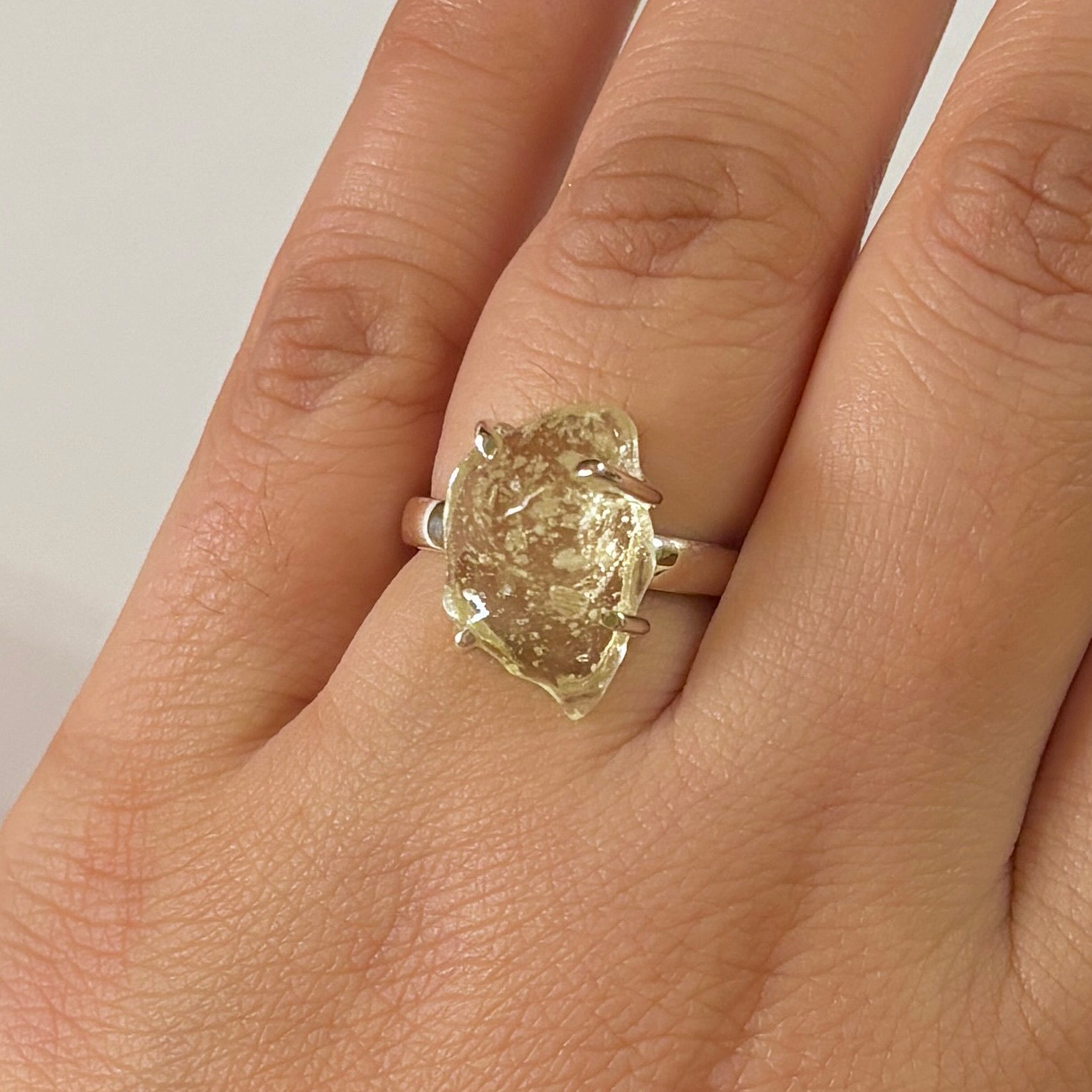 Libyan Desert Glass Ring-(LDG-2-45)