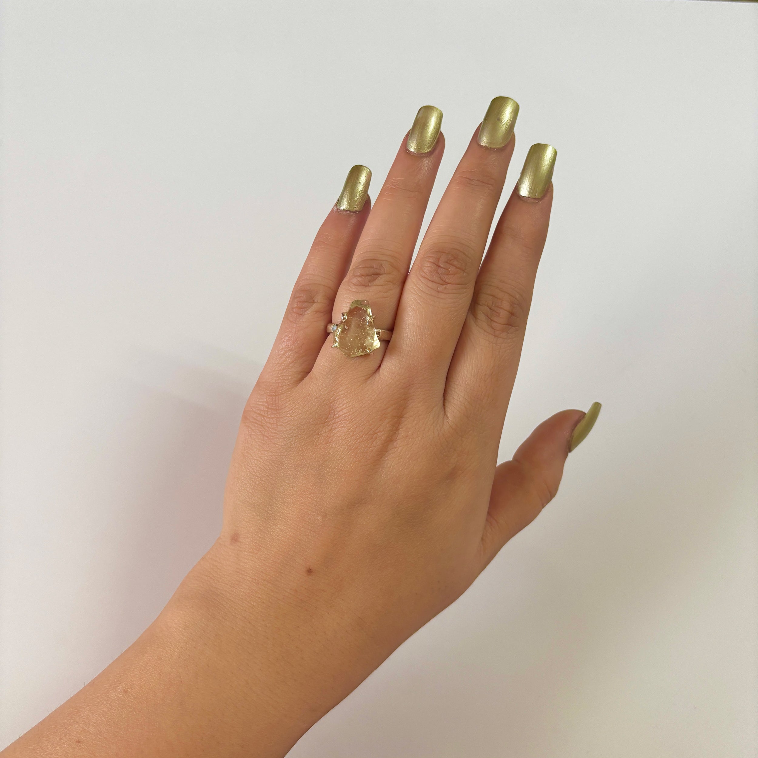 Libyan Desert Glass Ring-(LDG-2-46)