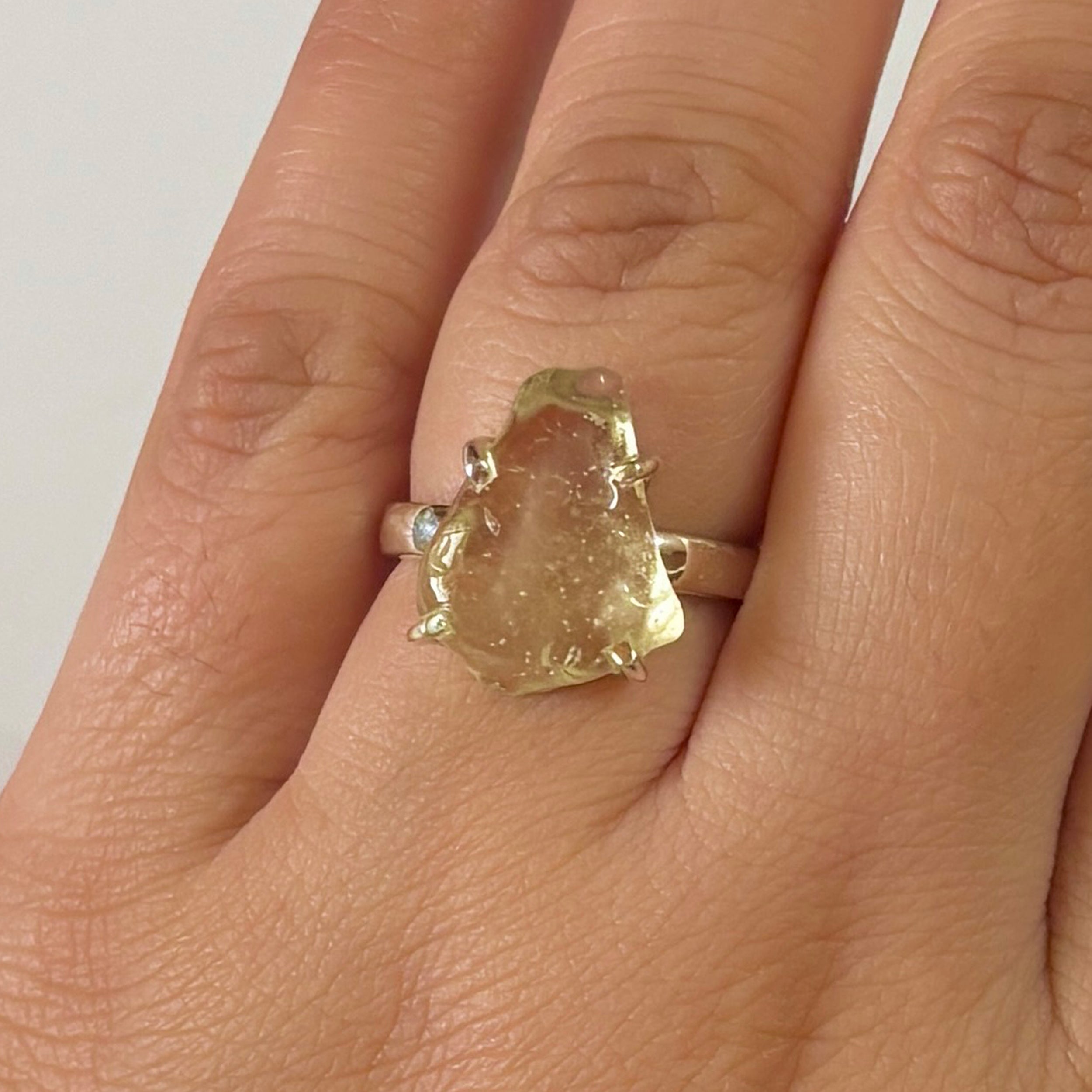 Libyan Desert Glass Ring-(LDG-2-46)