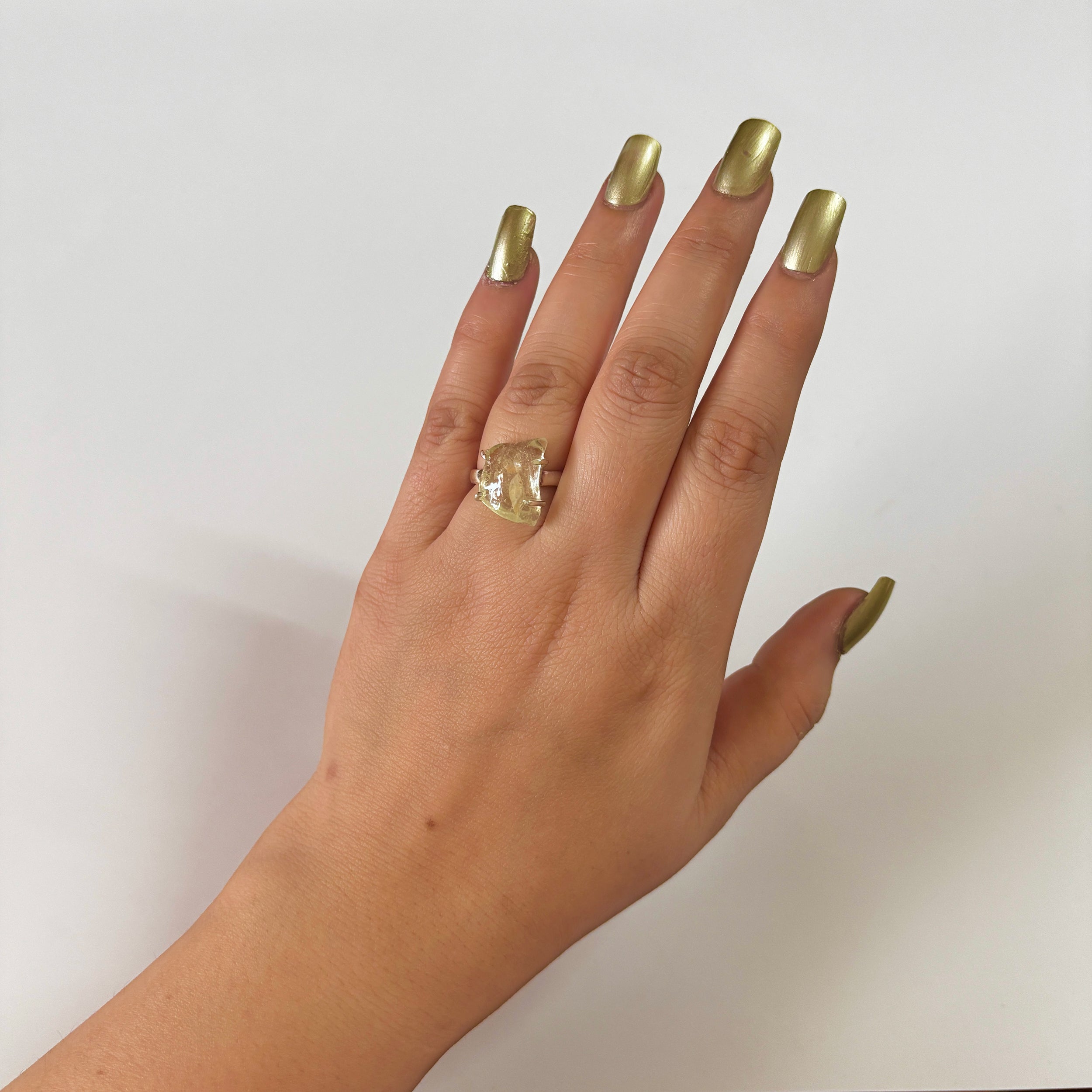 Libyan Desert Glass Ring-(LDG-2-49)