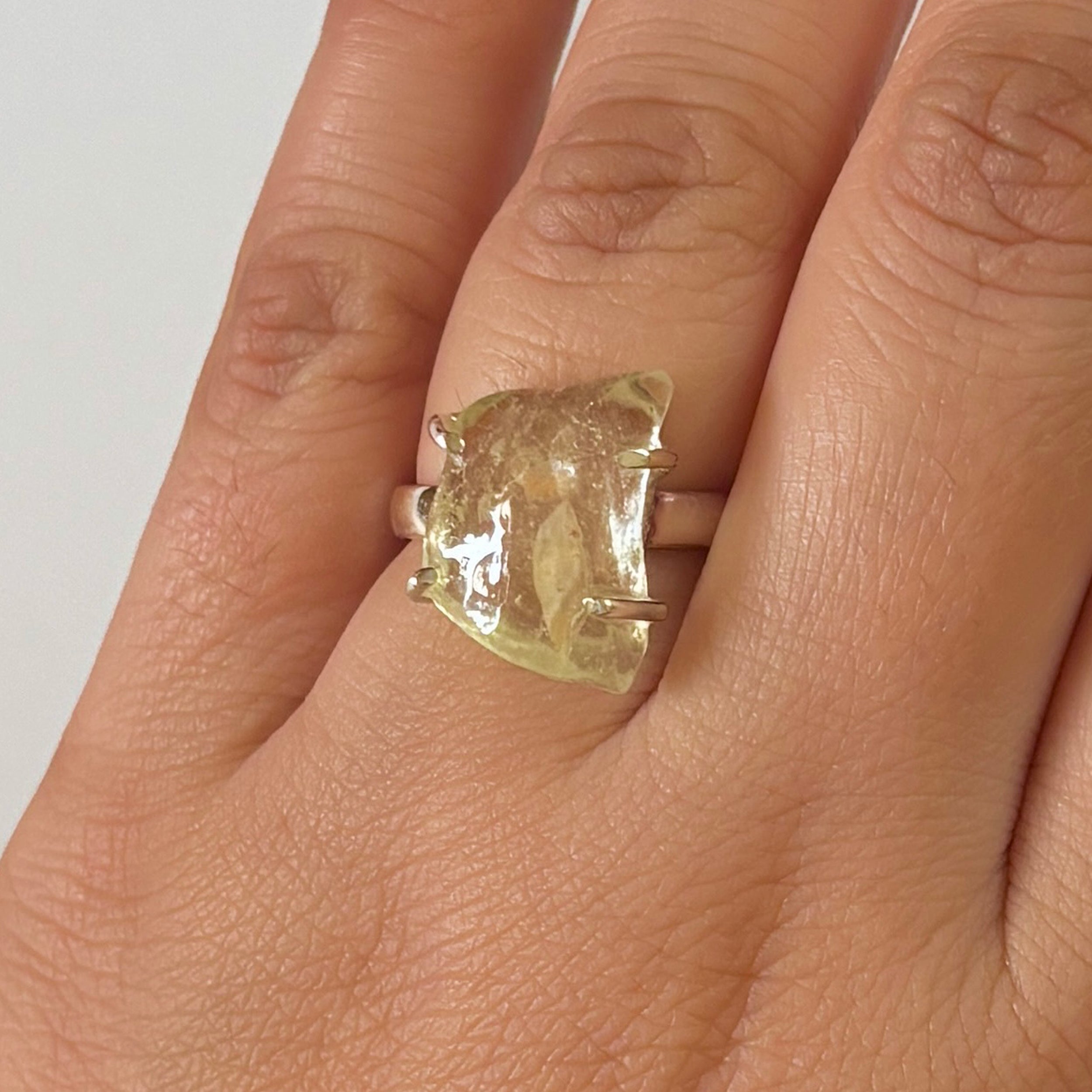 Libyan Desert Glass Ring-(LDG-2-49)