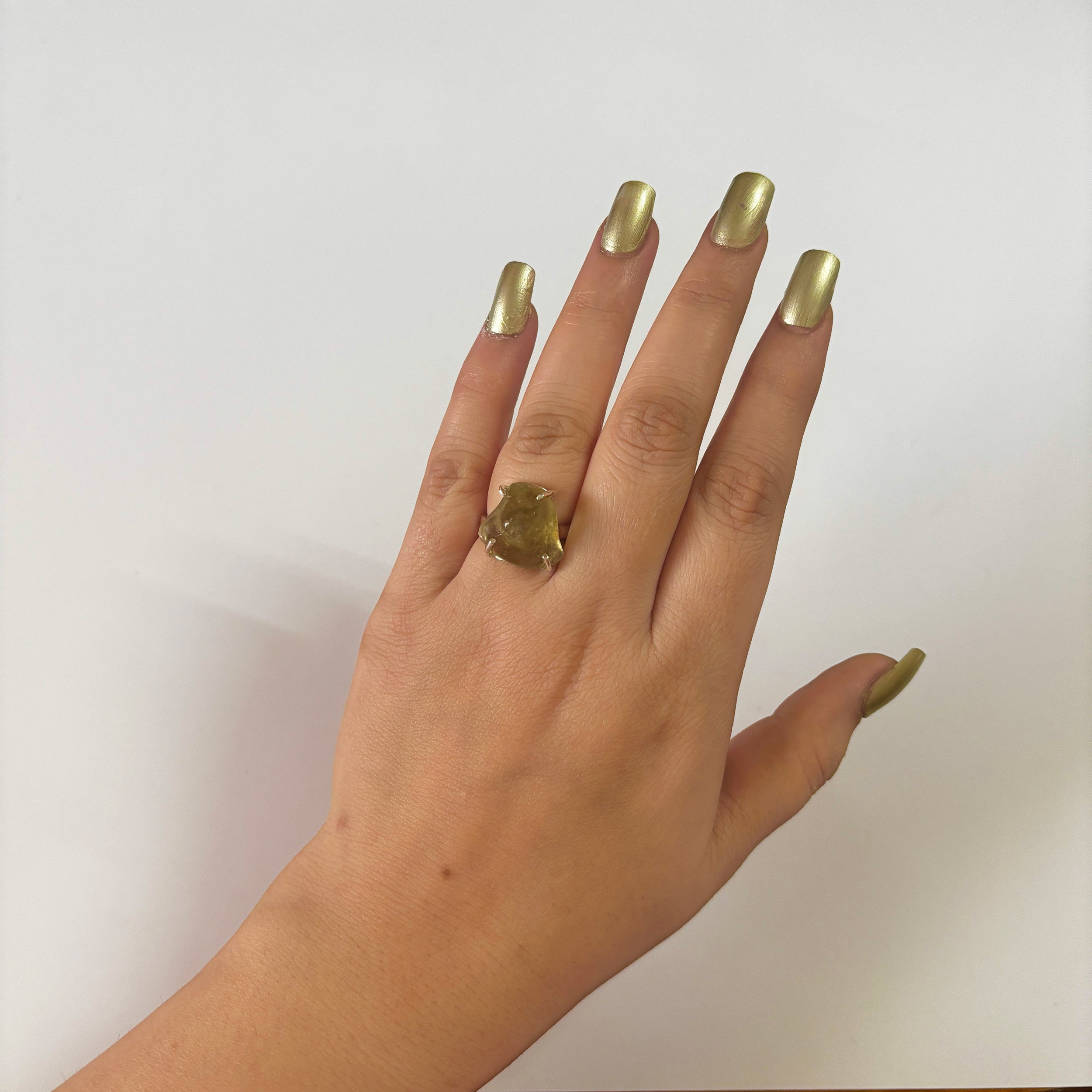 Libyan Desert Glass Ring-(LDG-2-5)