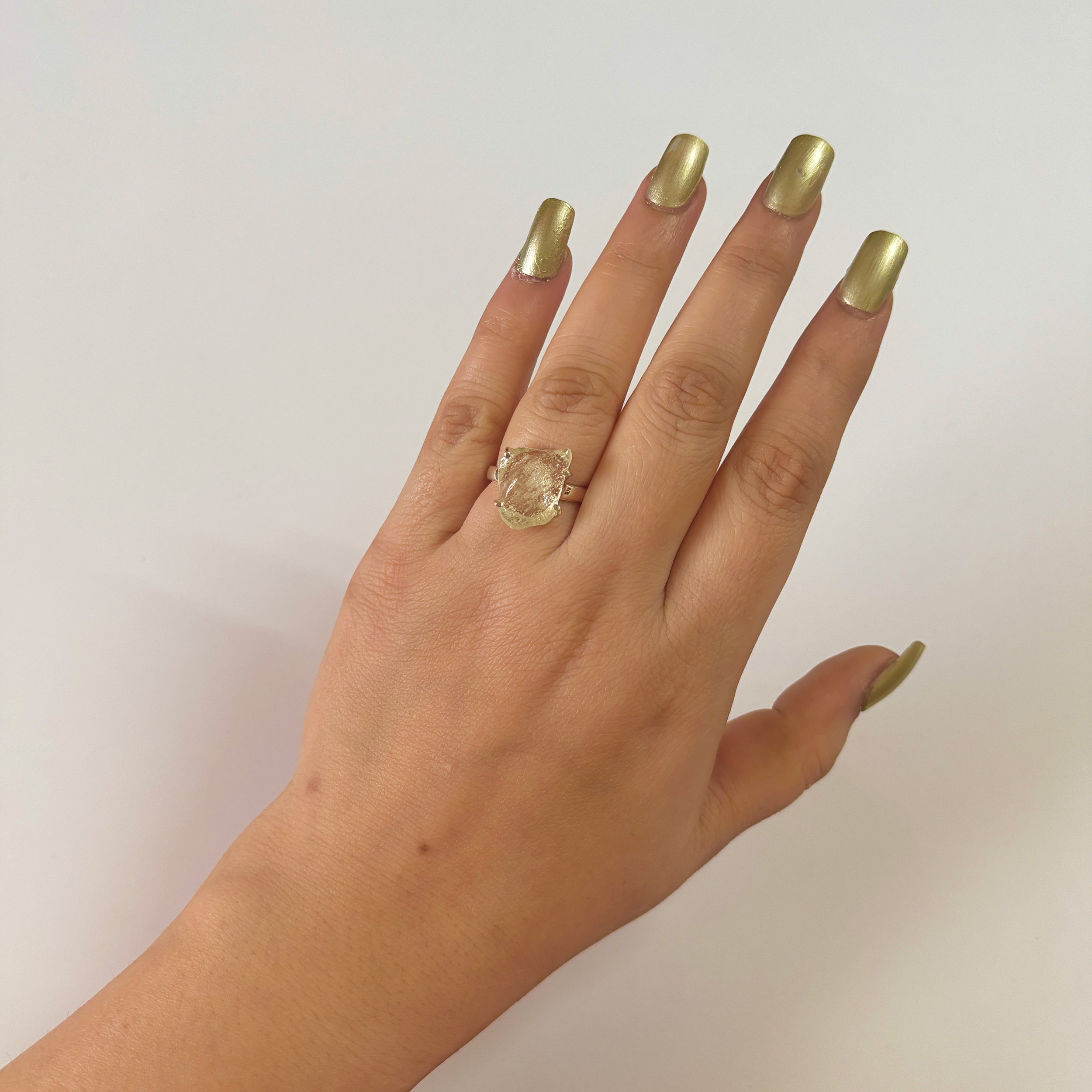 Libyan Desert Glass Ring-(LDG-2-50)