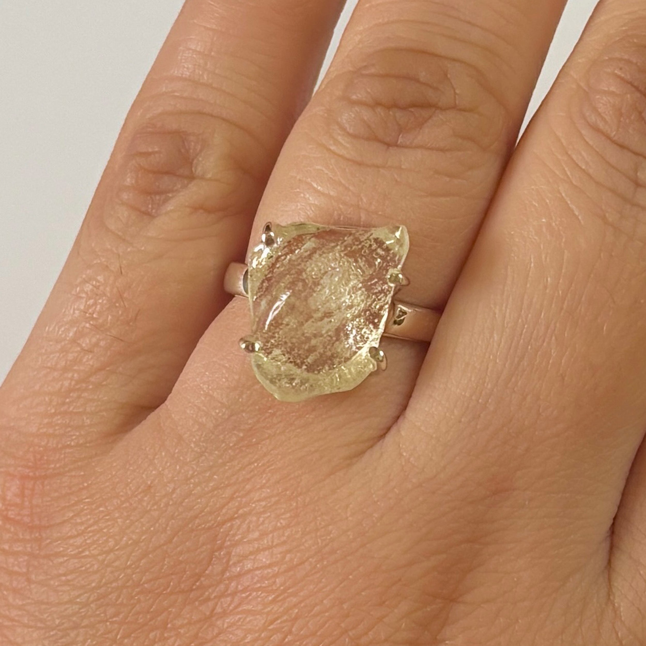 Libyan Desert Glass Ring-(LDG-2-50)