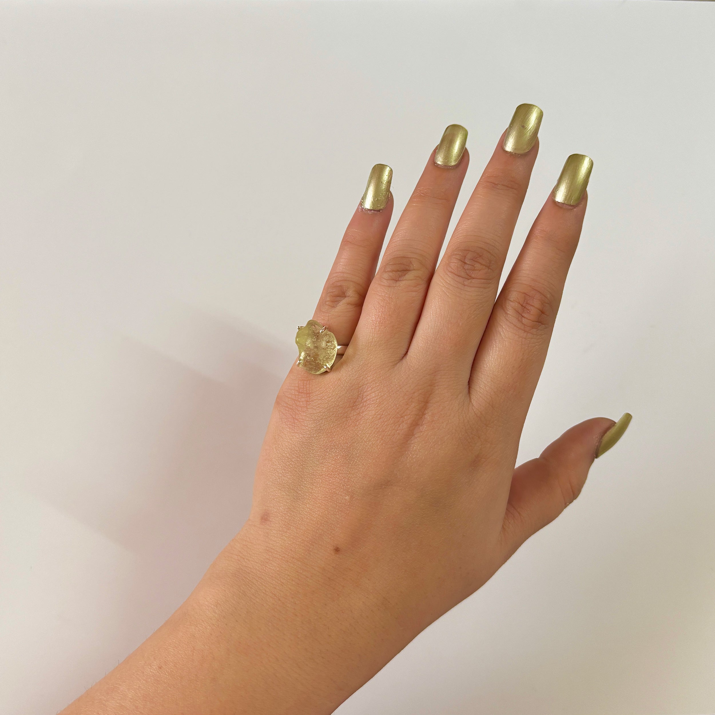 Libyan Desert Glass Ring-(LDG-2-52)