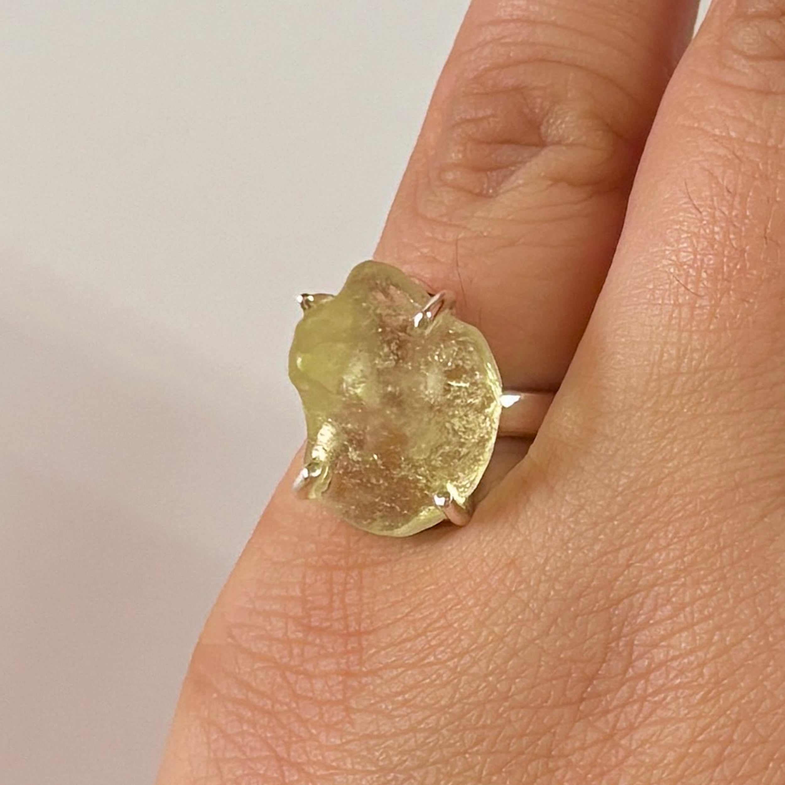 Libyan Desert Glass Ring-(LDG-2-52)