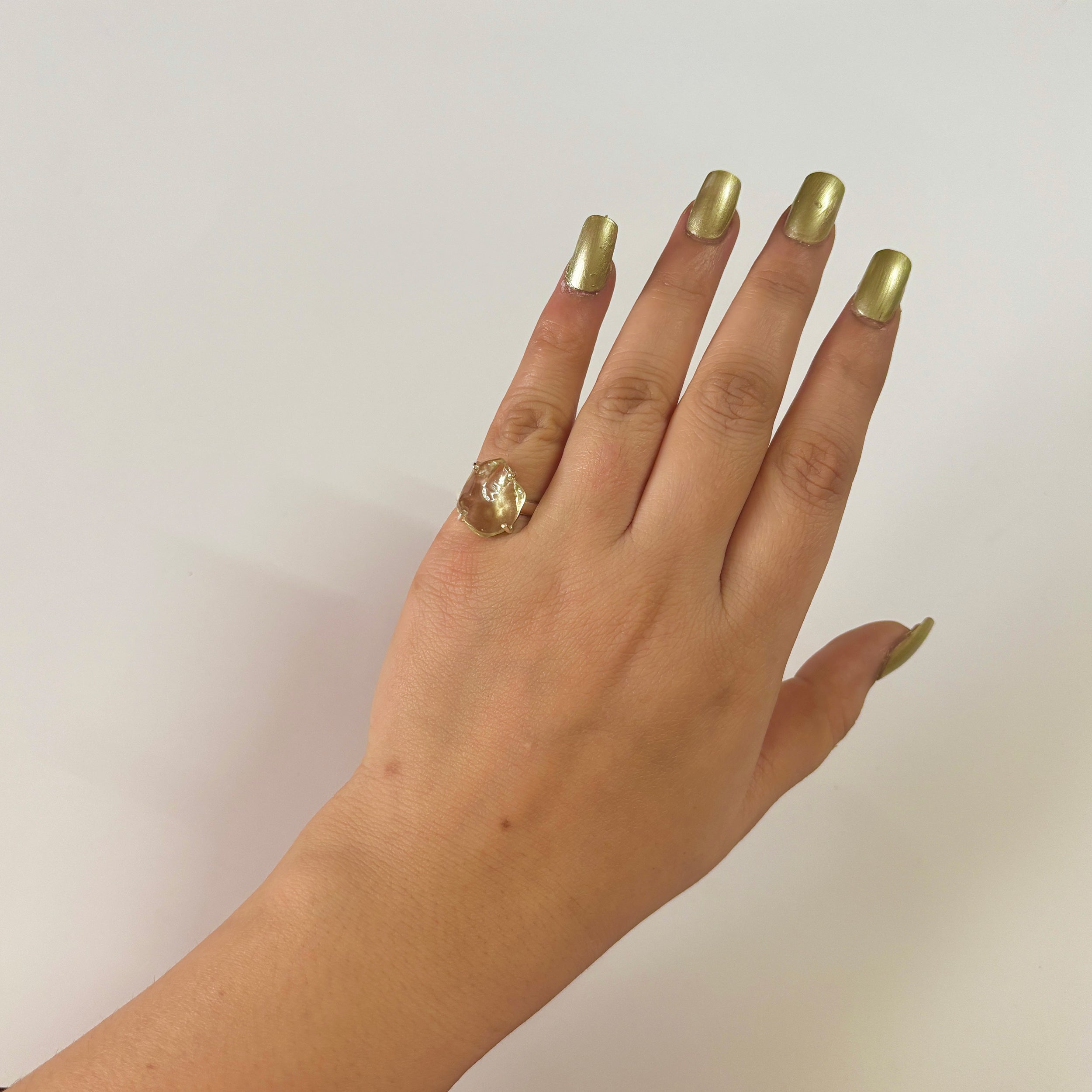 Libyan Desert Glass Ring-(LDG-2-53)