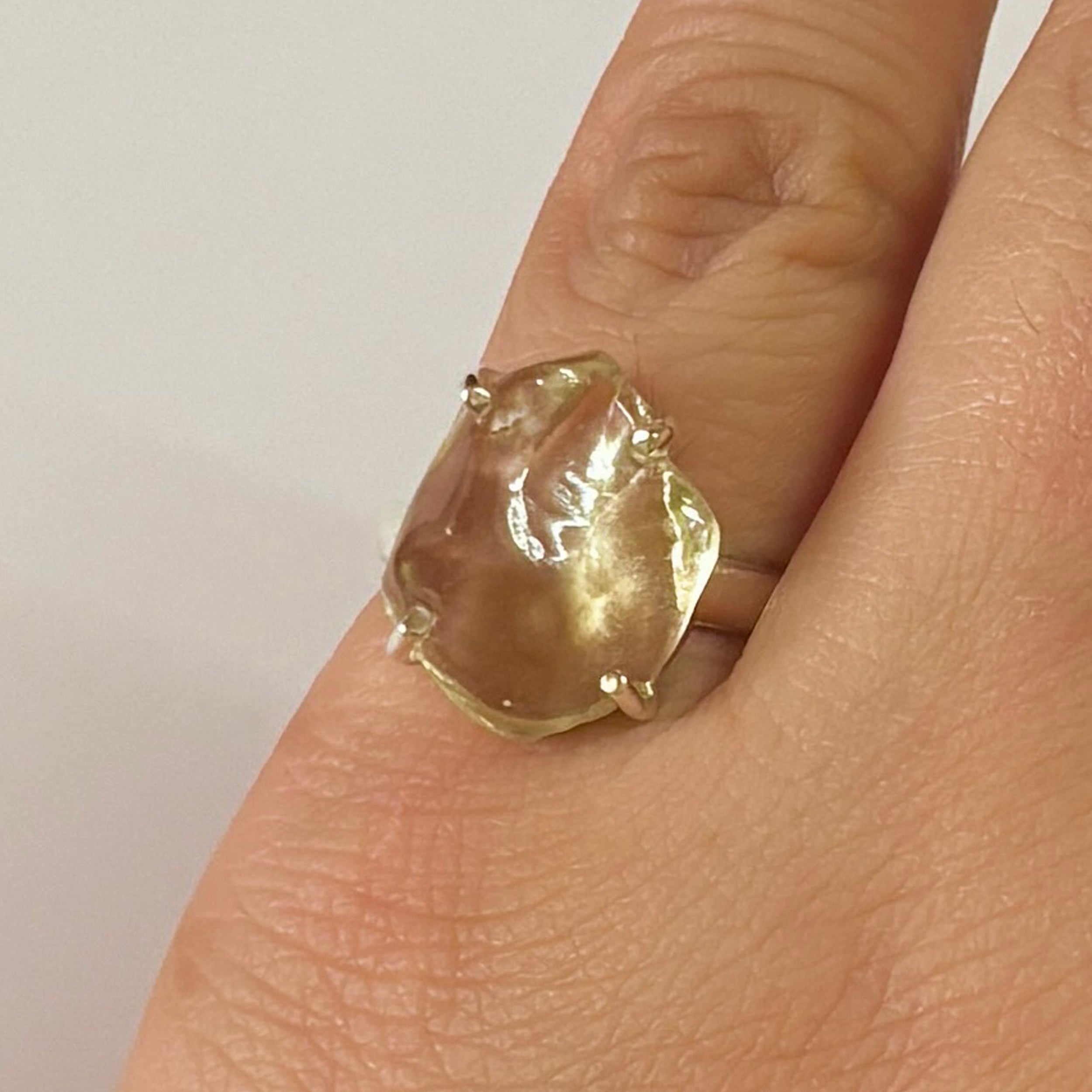 Libyan Desert Glass Ring-(LDG-2-53)