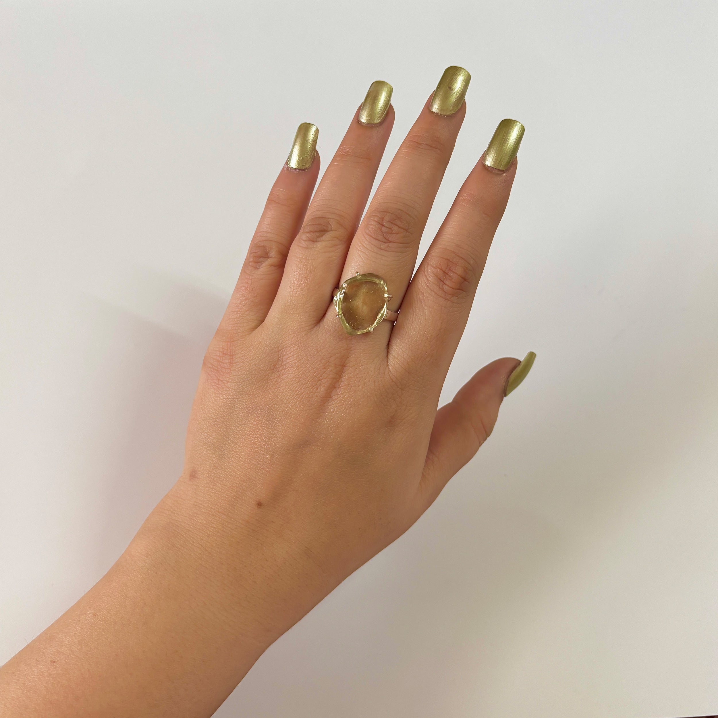 Libyan Desert Glass Ring-(LDG-2-54)