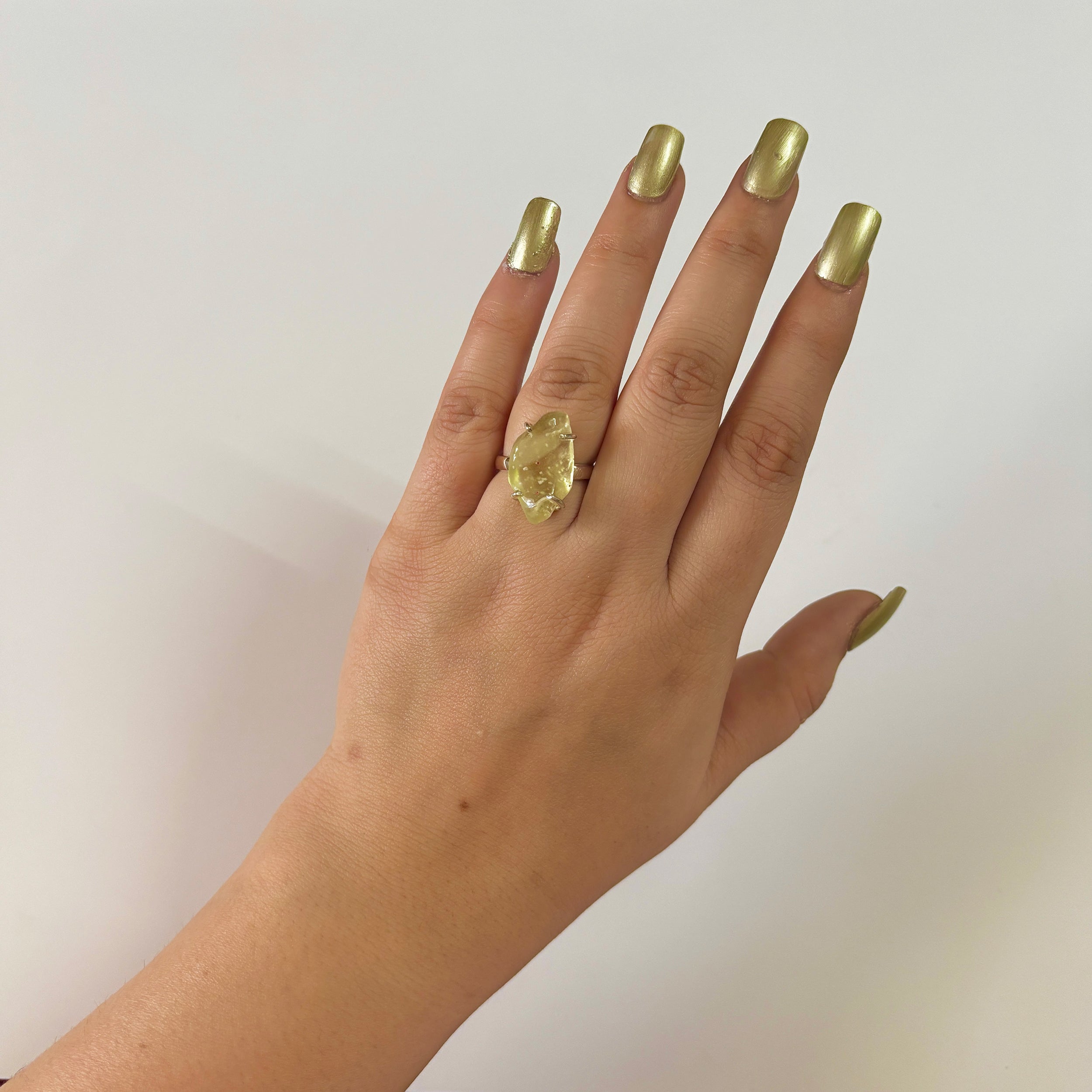 Libyan Desert Glass Ring-(LDG-2-55)