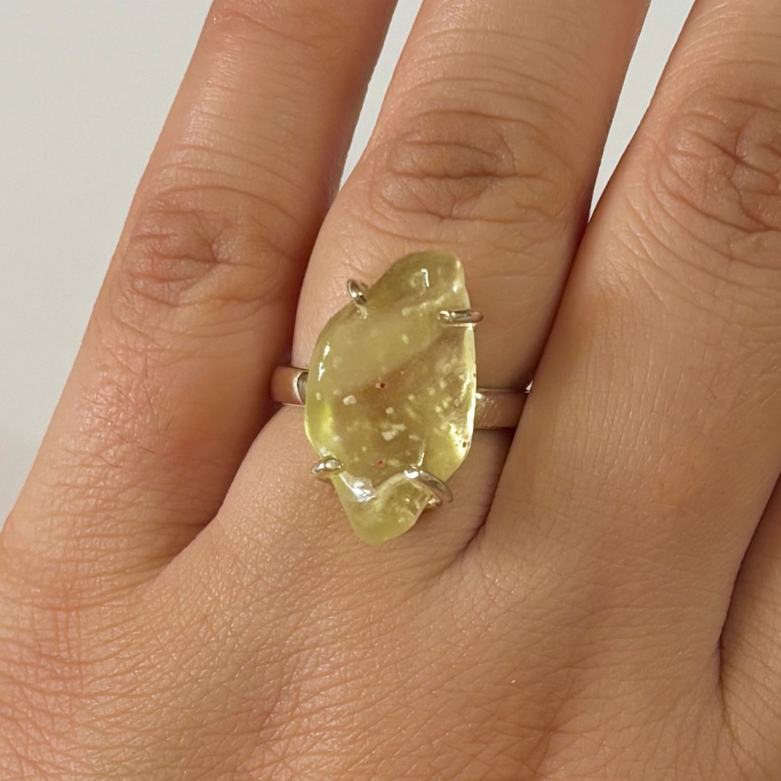 Libyan Desert Glass Ring-(LDG-2-55)