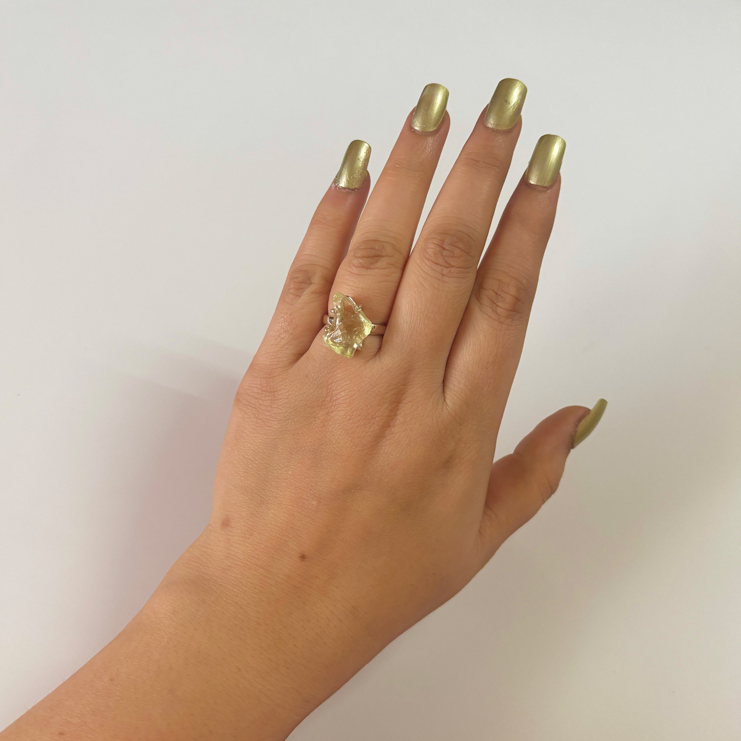 Libyan Desert Glass Ring-(LDG-2-56)