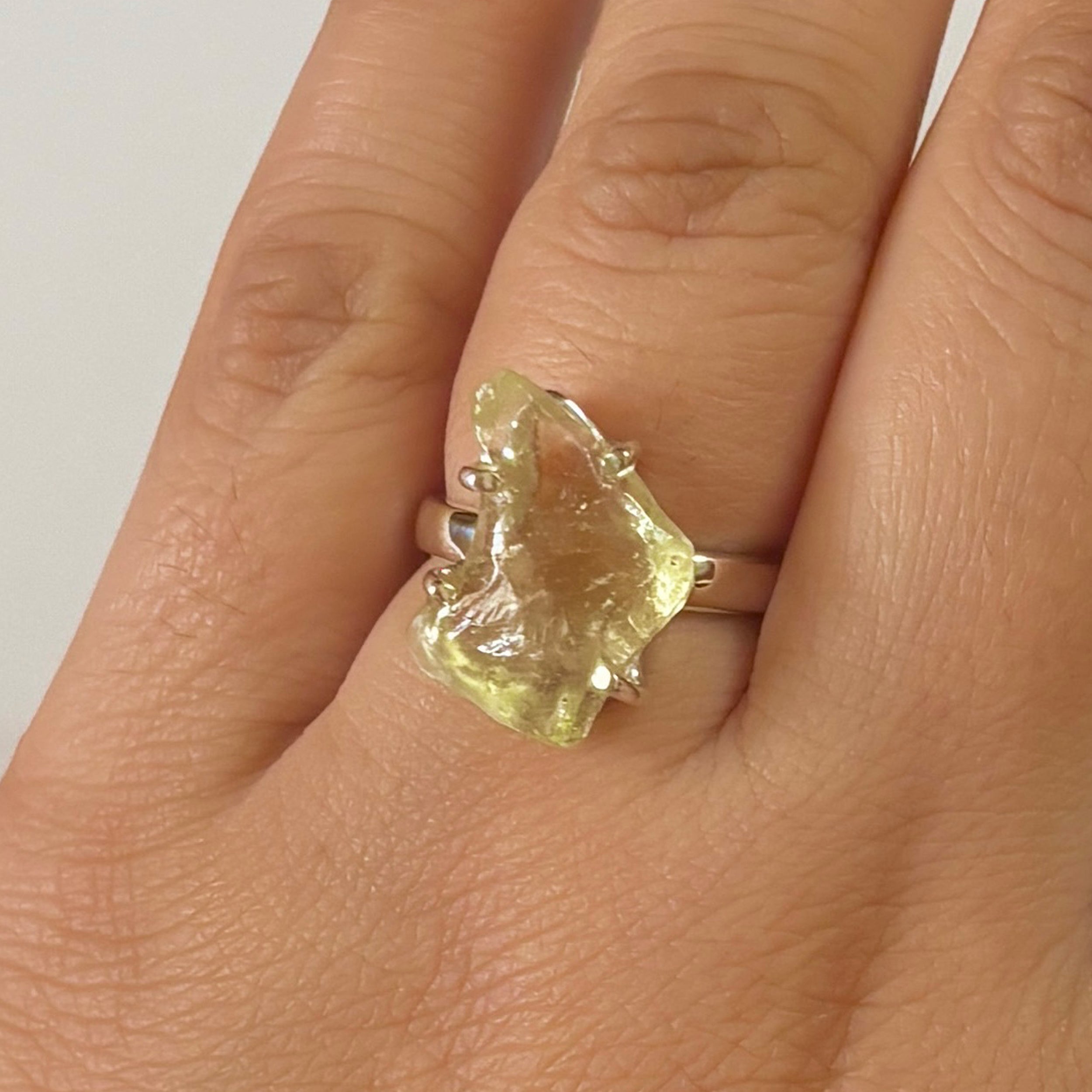 Libyan Desert Glass Ring-(LDG-2-56)