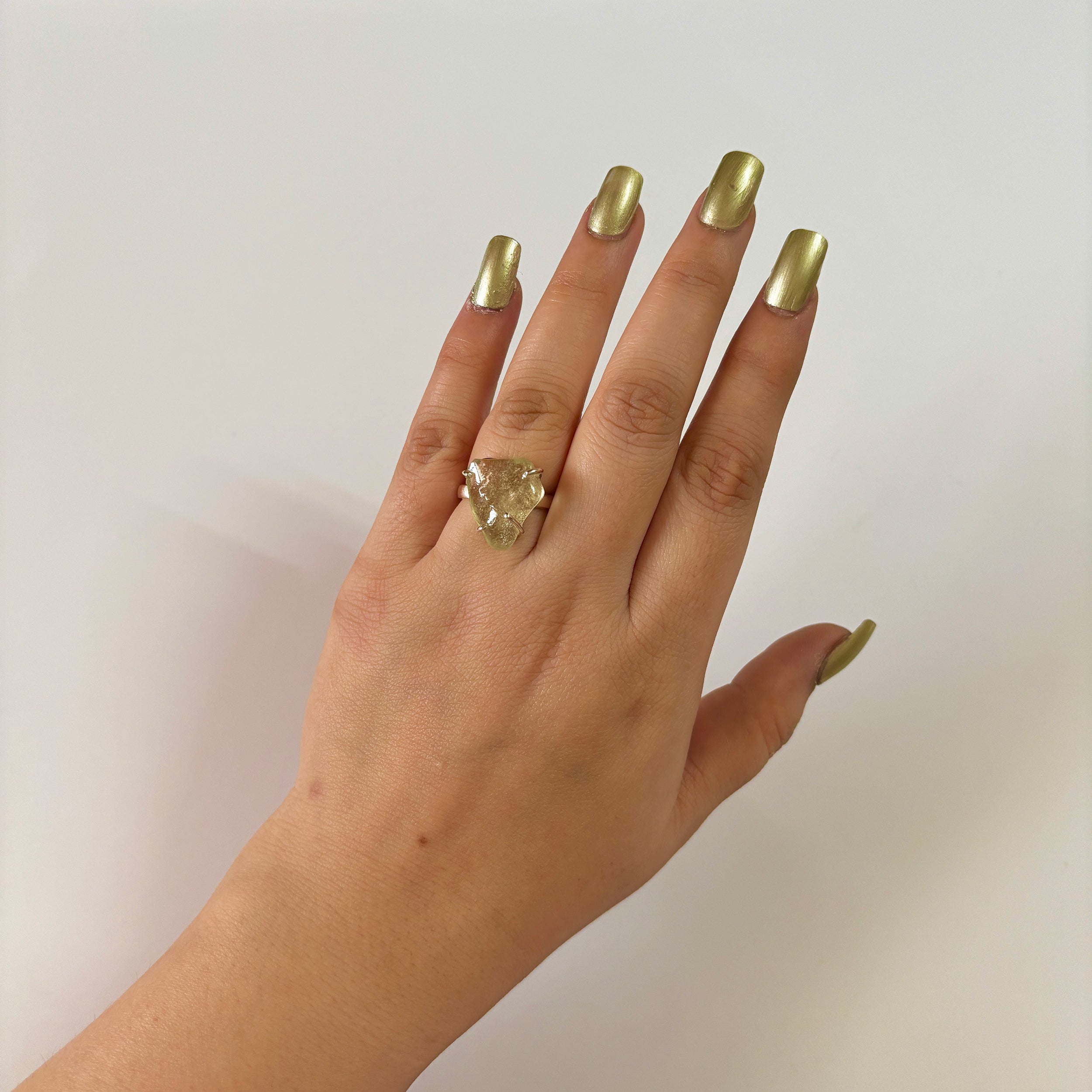 Libyan Desert Glass Ring-(LDG-2-57)