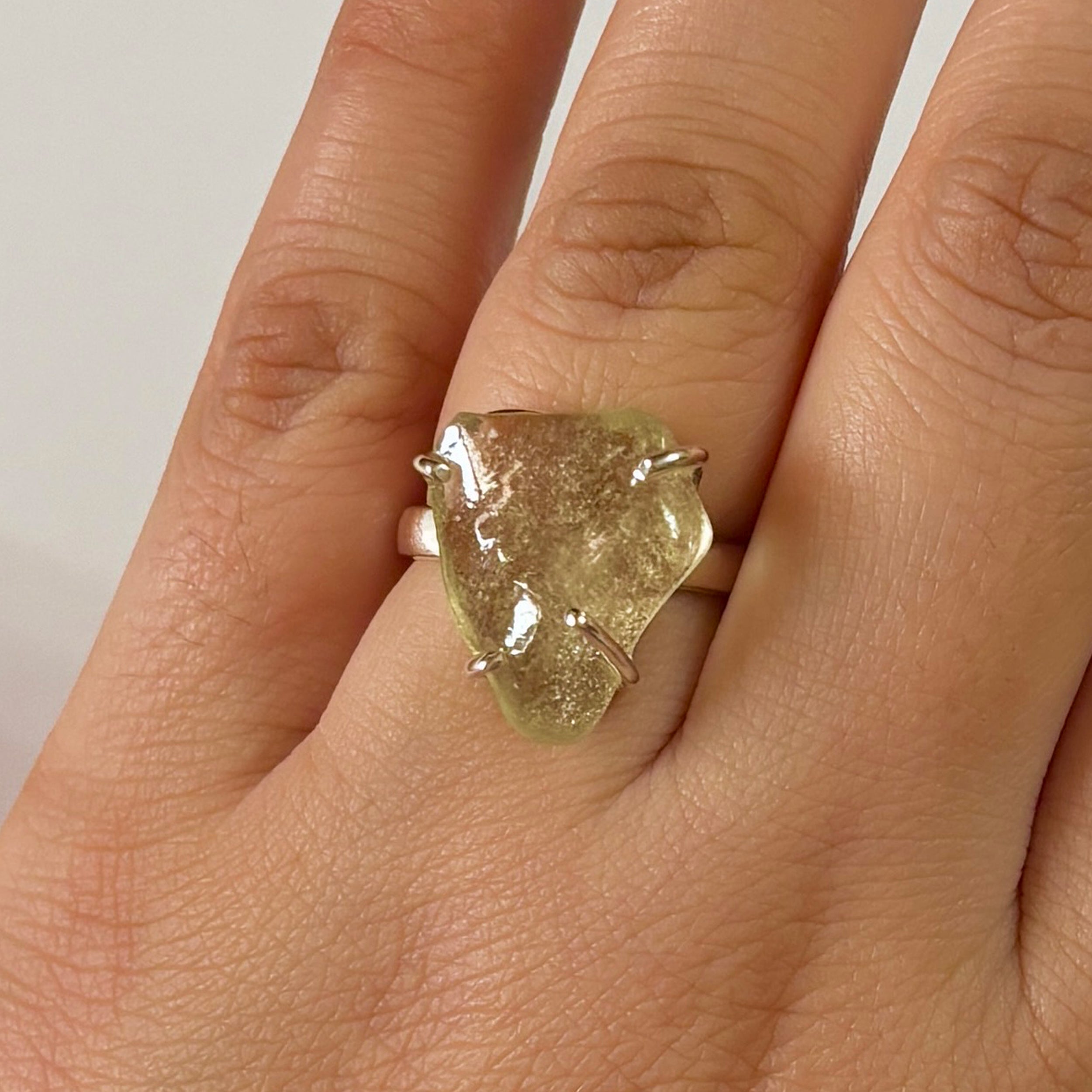 Libyan Desert Glass Ring-(LDG-2-57)