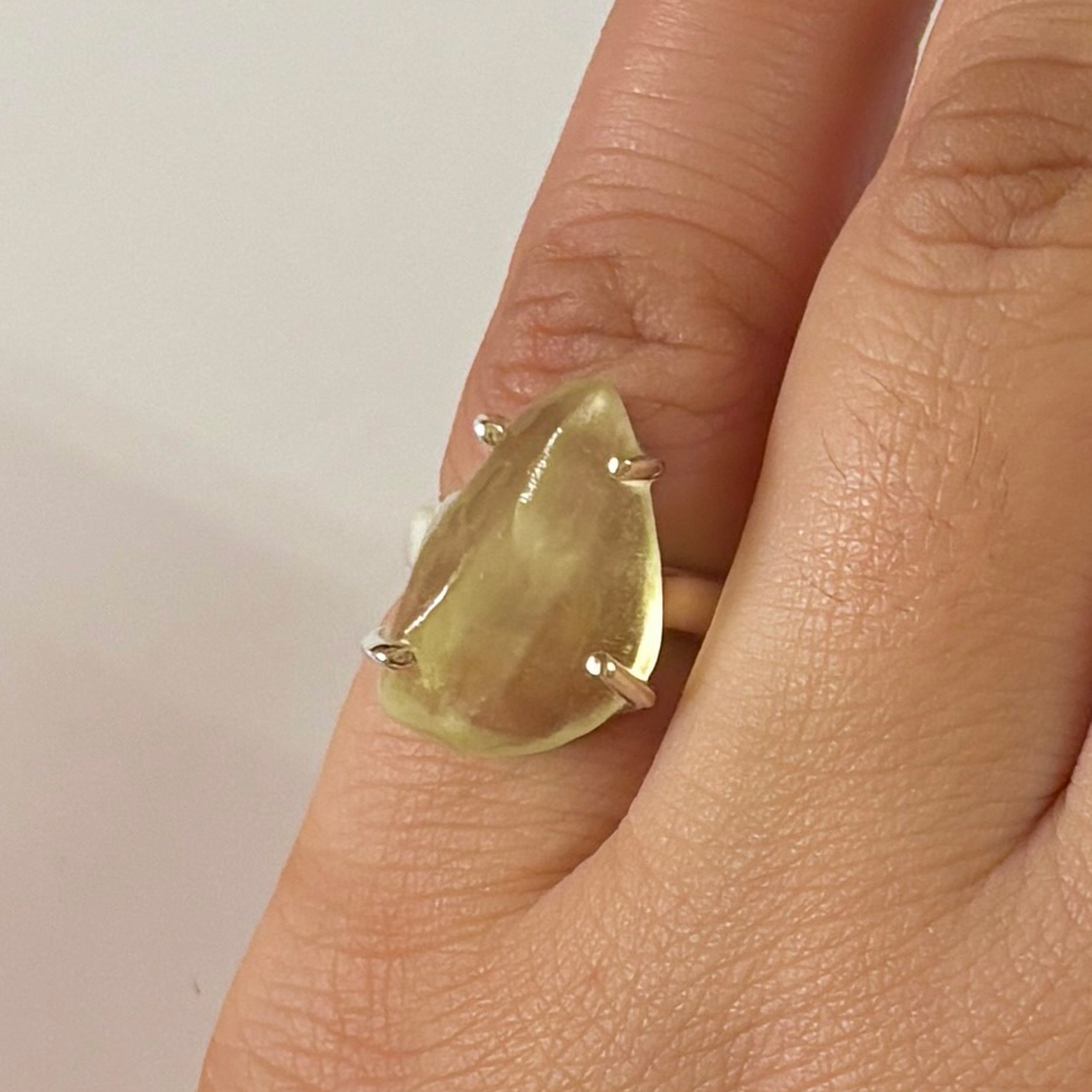 Libyan Desert Glass Ring-(LDG-2-59)