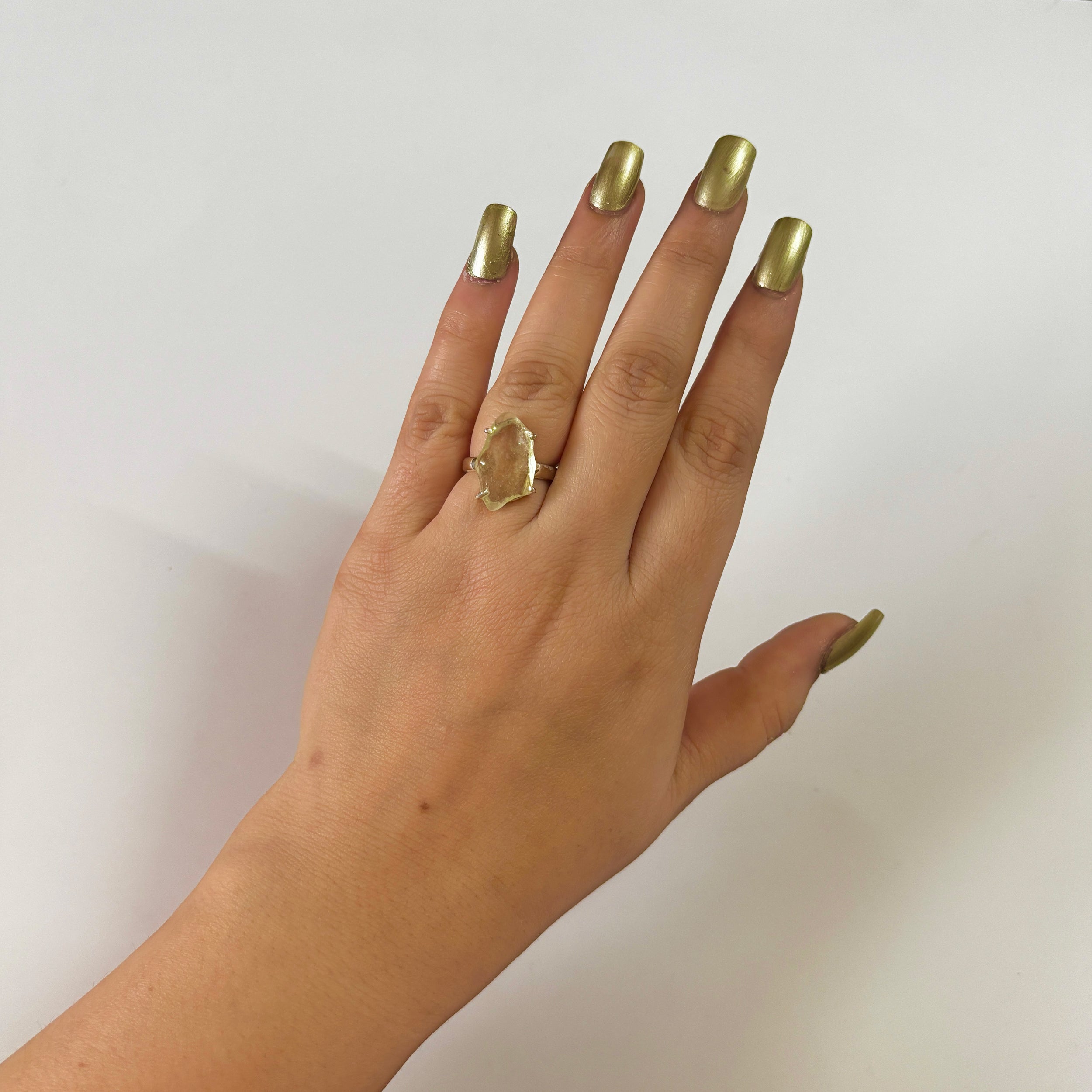 Libyan Desert Glass Ring-(LDG-2-60)