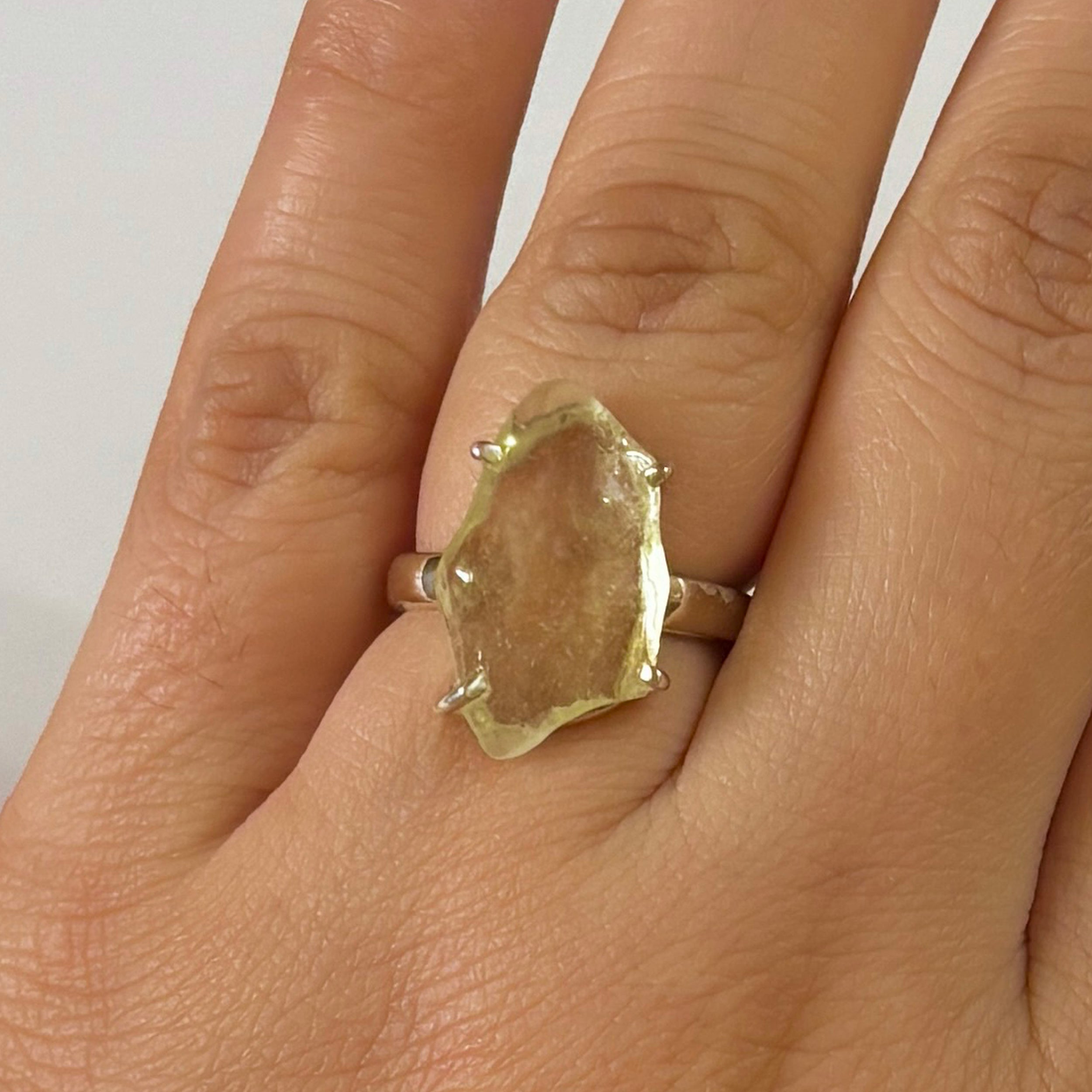 Libyan Desert Glass Ring-(LDG-2-60)