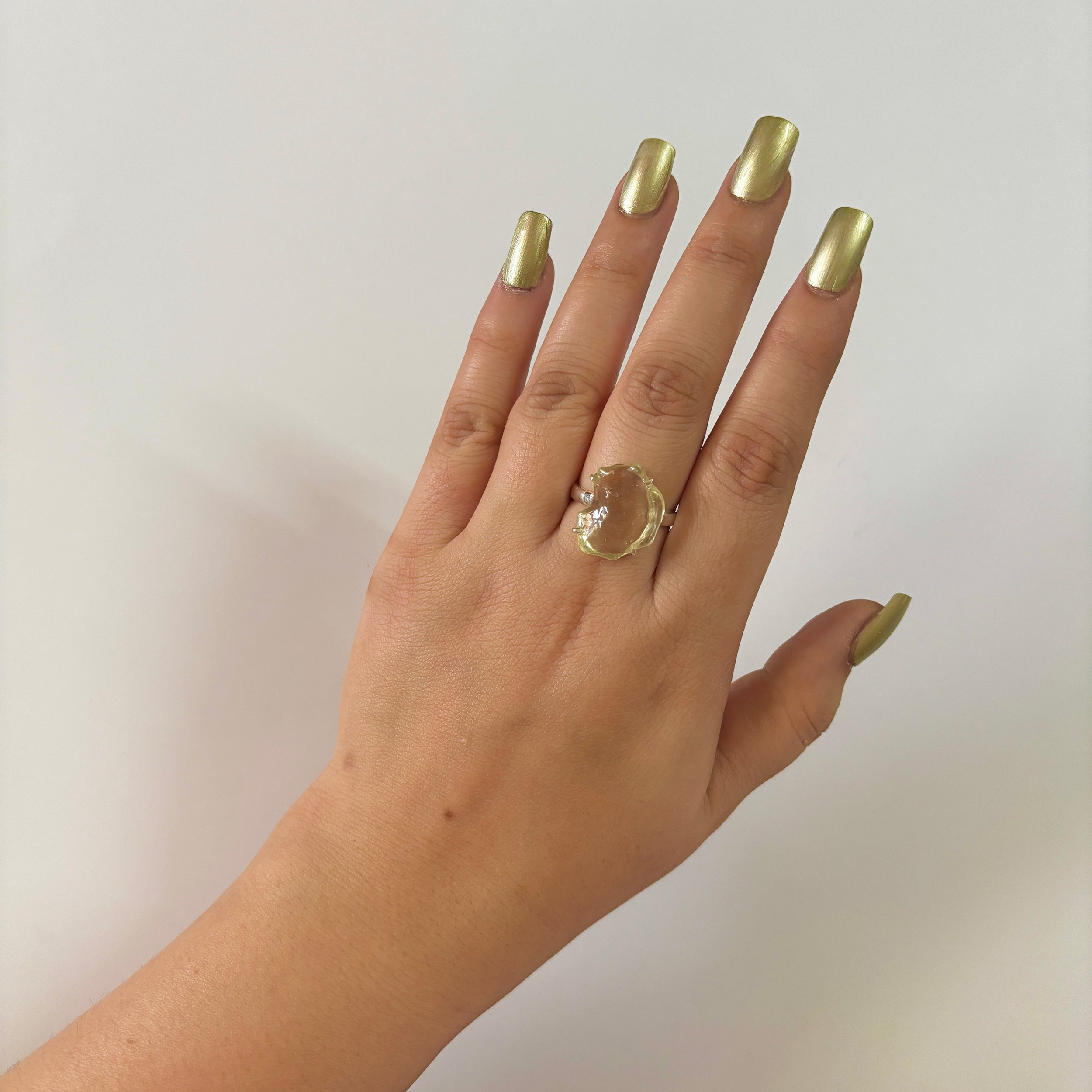 Libyan Desert Glass Ring-(LDG-2-62)